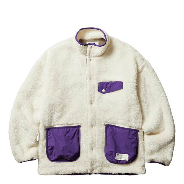 Pile Fleece Jacket White