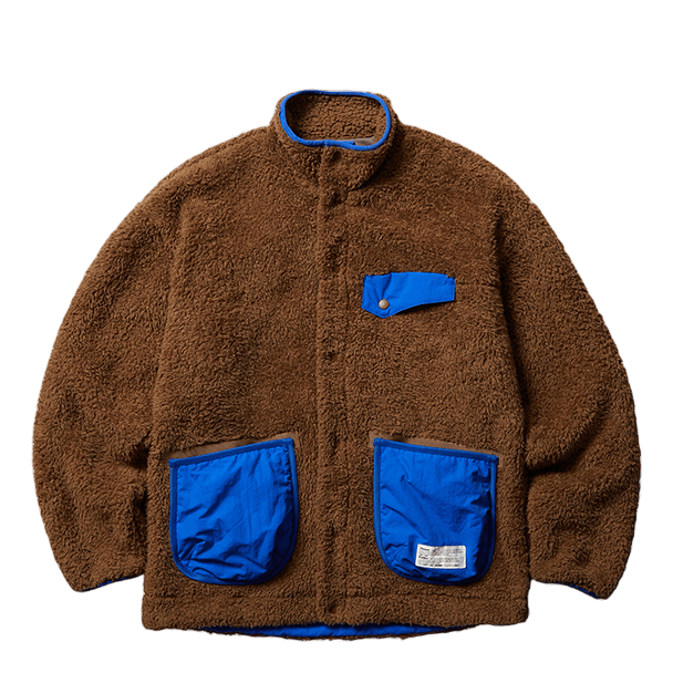 Pile Fleece Jacket Brown