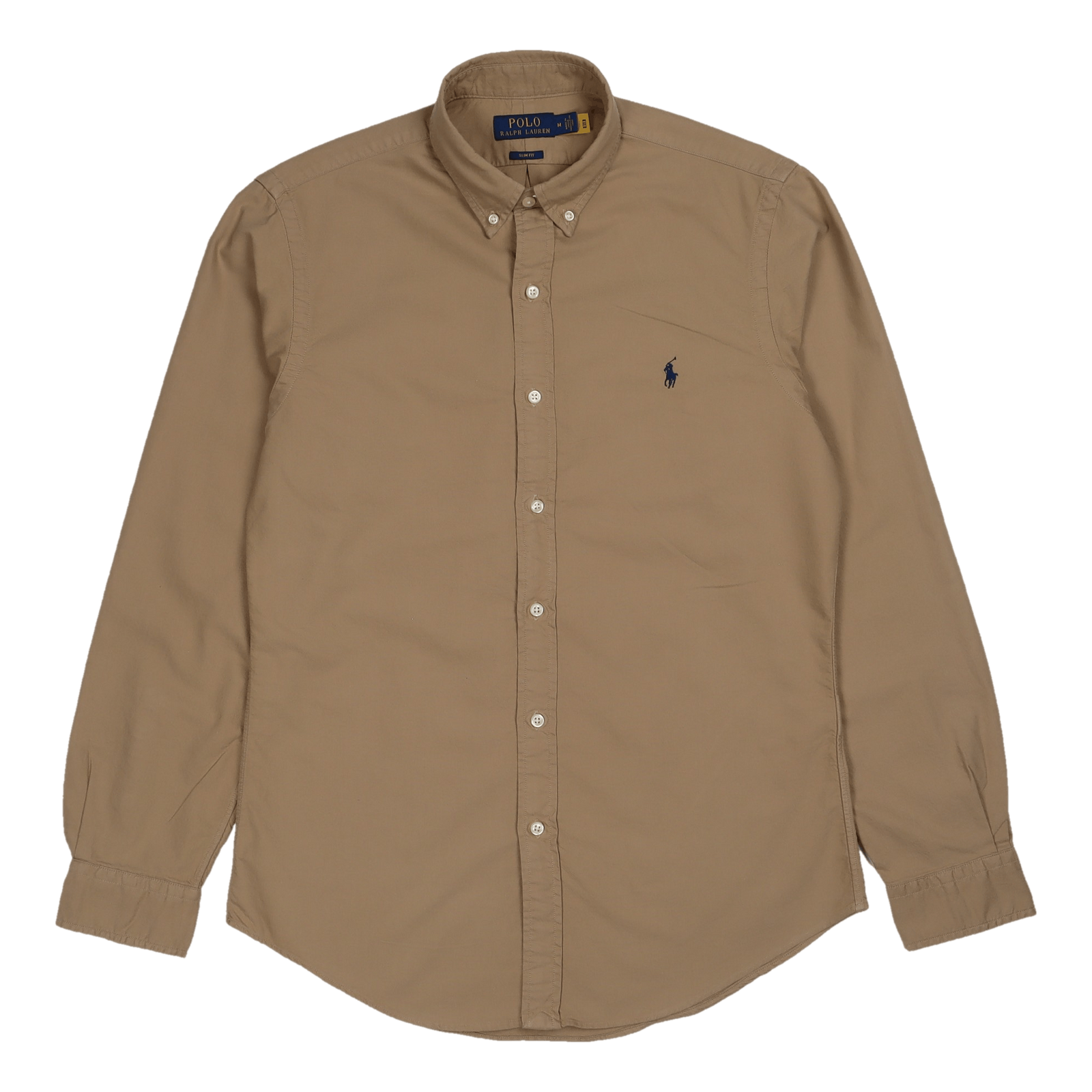 Slim Fit Garment-Dyed Oxford Shirt Surrey Tan