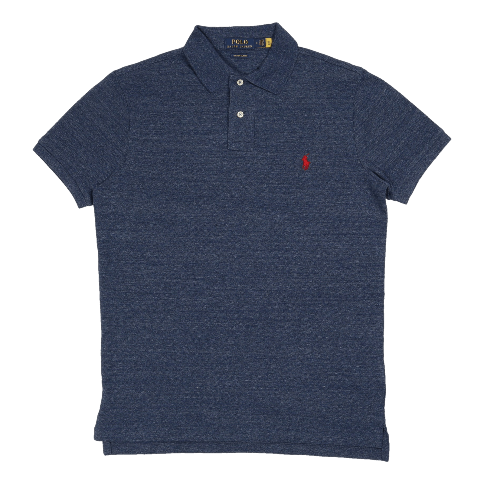 Custom Slim Fit Mesh Polo Shirt Blue
