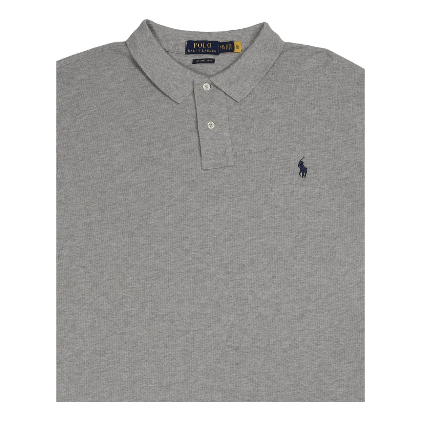 Custom Slim Fit Mesh Polo Shirt Grå