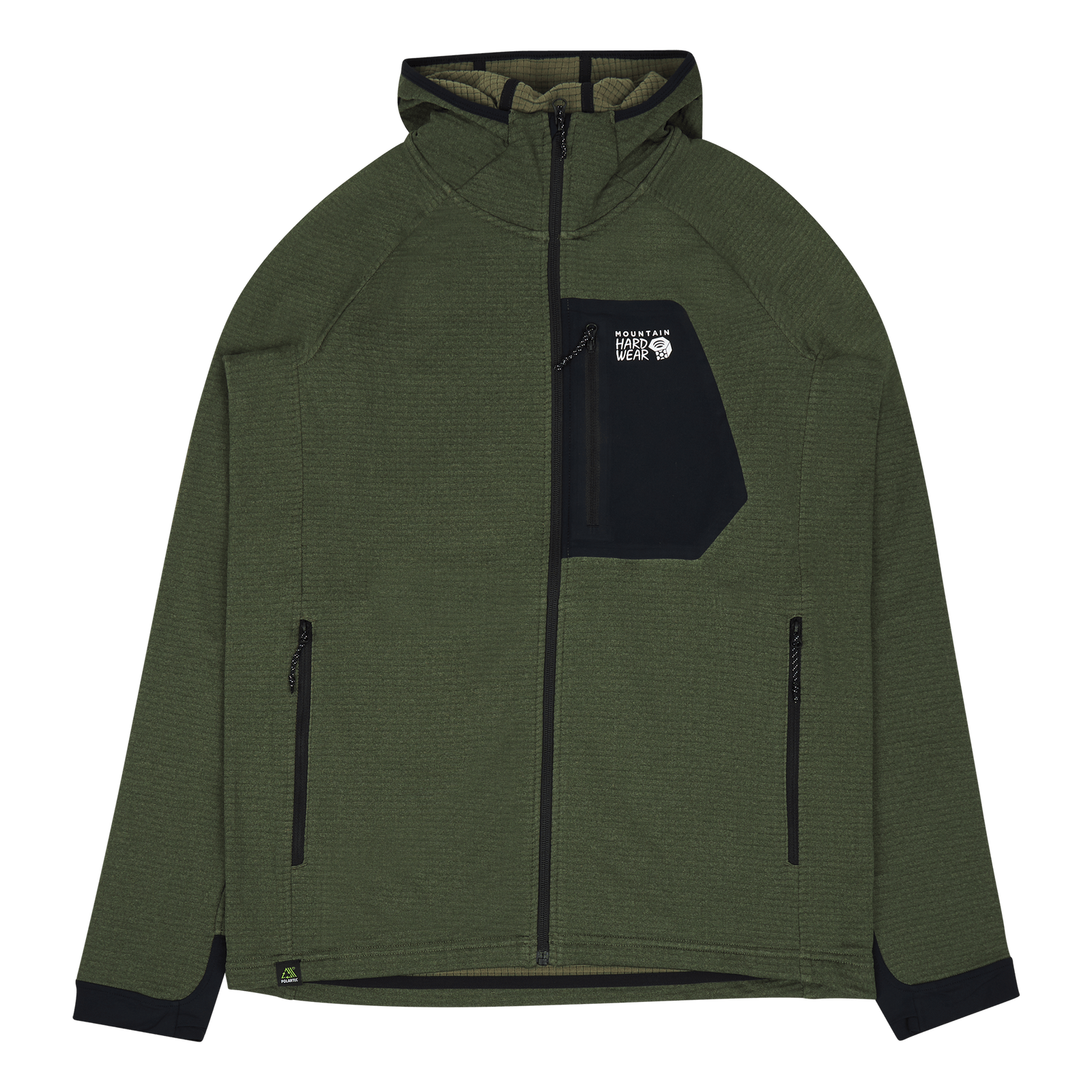 Polartec® Power Grid™ Full Zip Surplus Green Heather