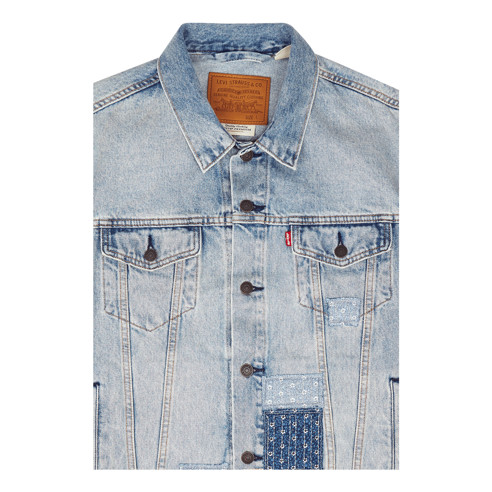 The Trucker Jacket Z8202 Light Indigo Destructed