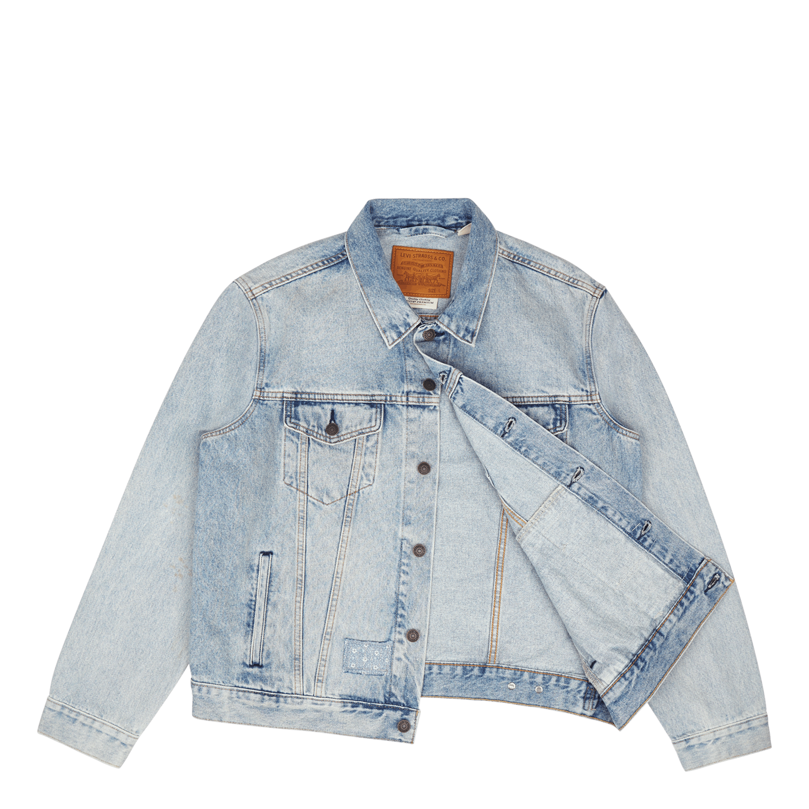 The Trucker Jacket Z8202 Light Indigo Destructed
