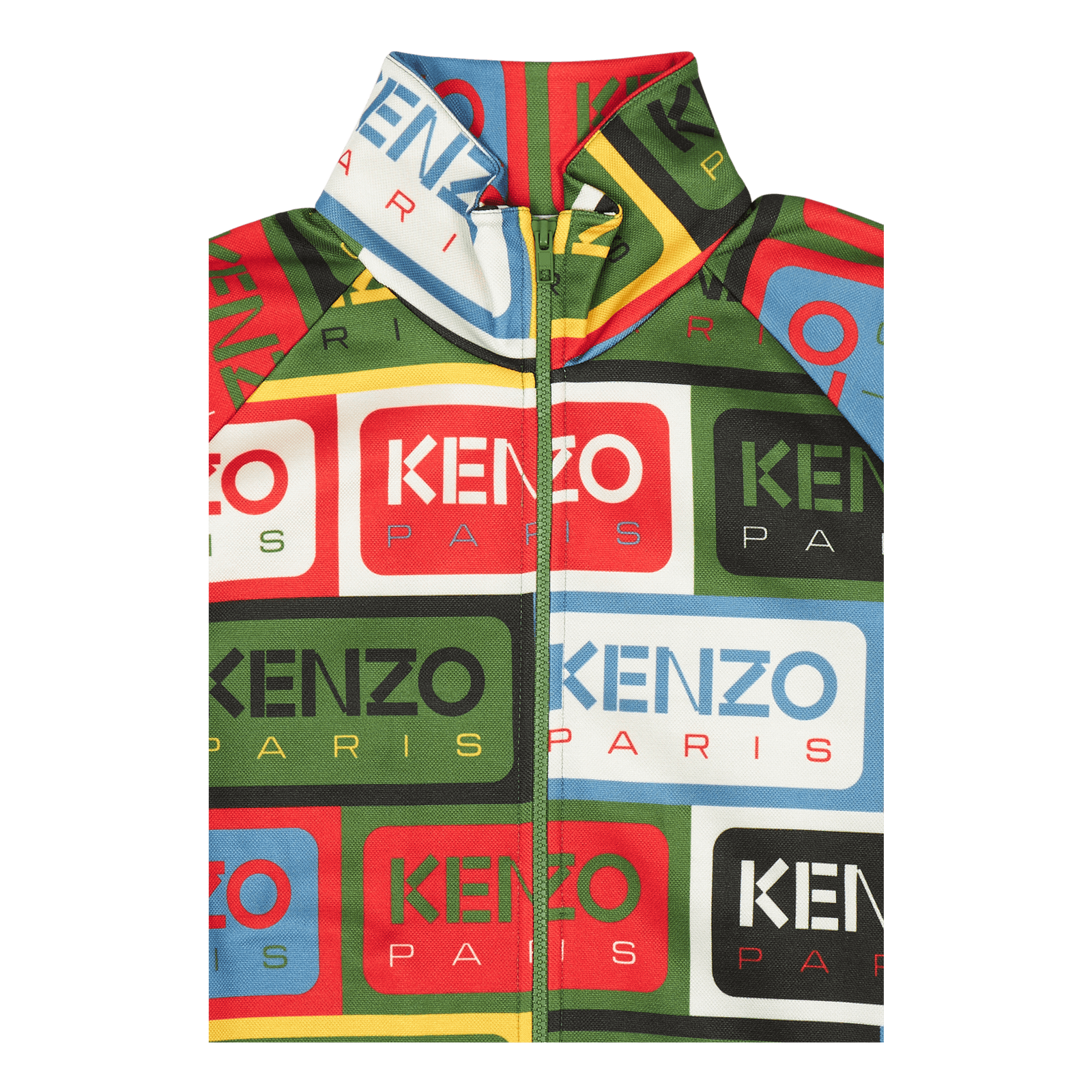 Zip Up Sweatshirt Kenzo Label Multicolor