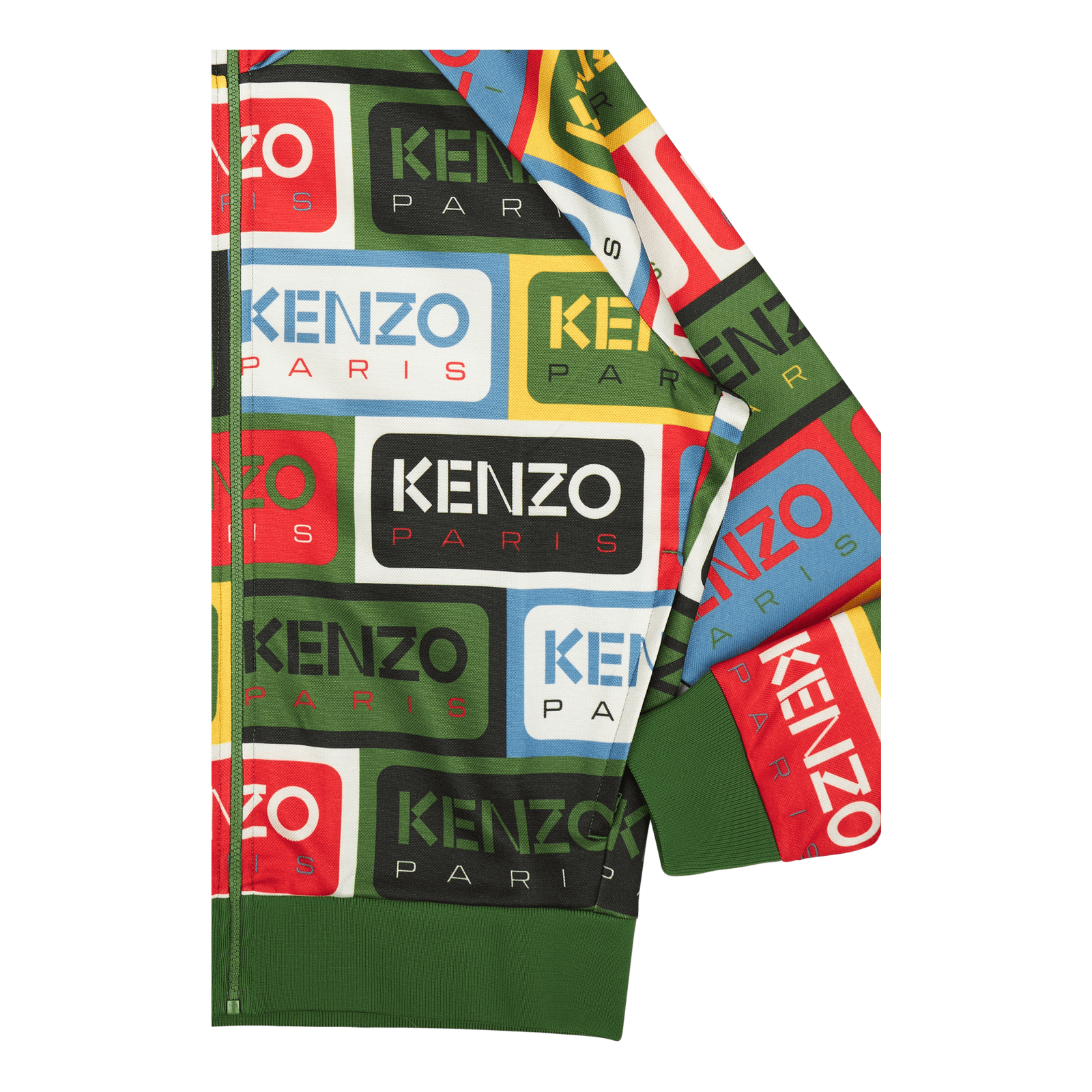 Zip Up Sweatshirt Kenzo Label Multicolor