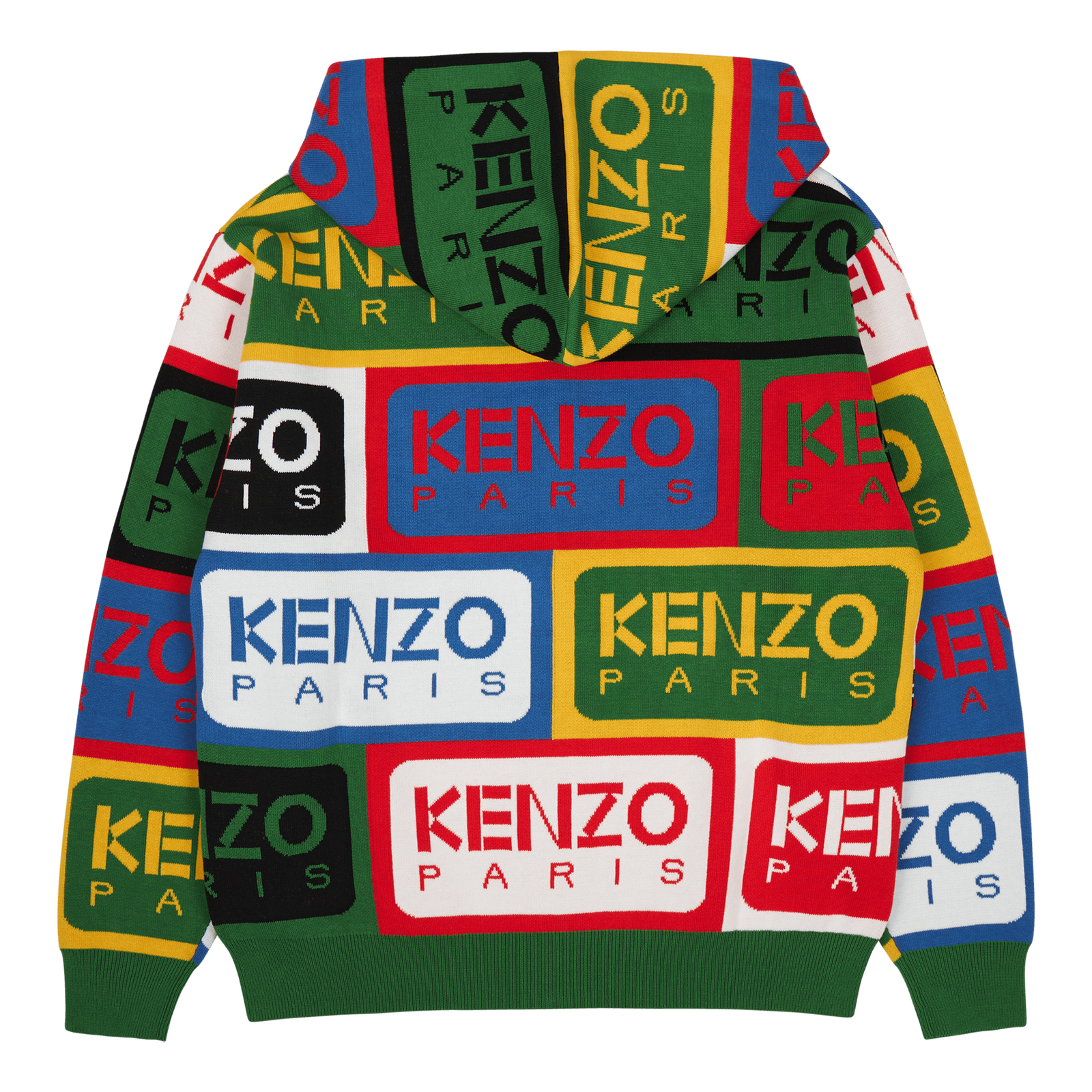 Zip Up Cardigan Kenzo Label Multicolor