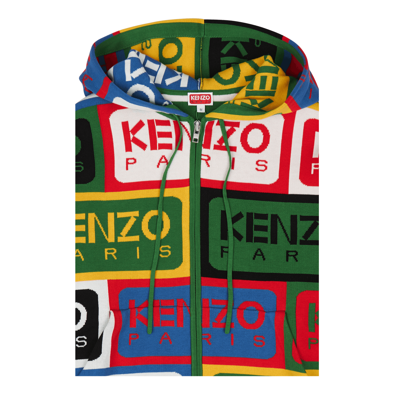 Zip Up Cardigan Kenzo Label Multicolor