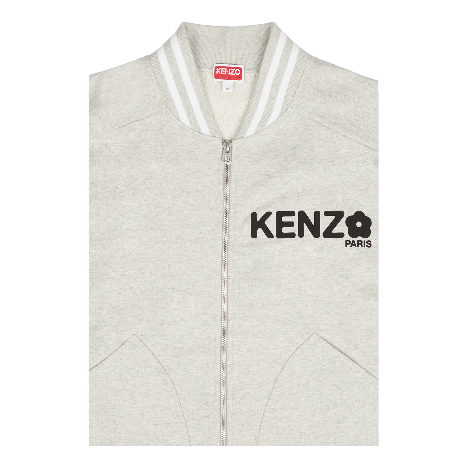 Zip Up Sweatshirt Boke Flower Pale Grey