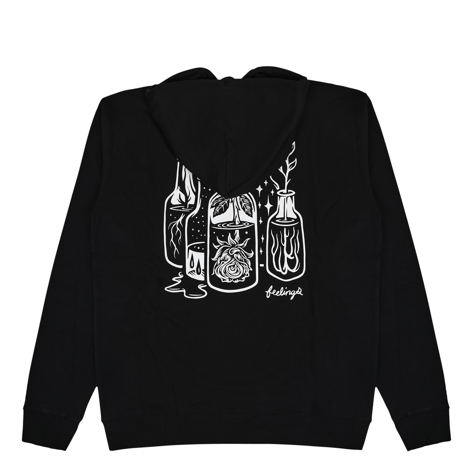 Rose Hooded Sweatshirt Black