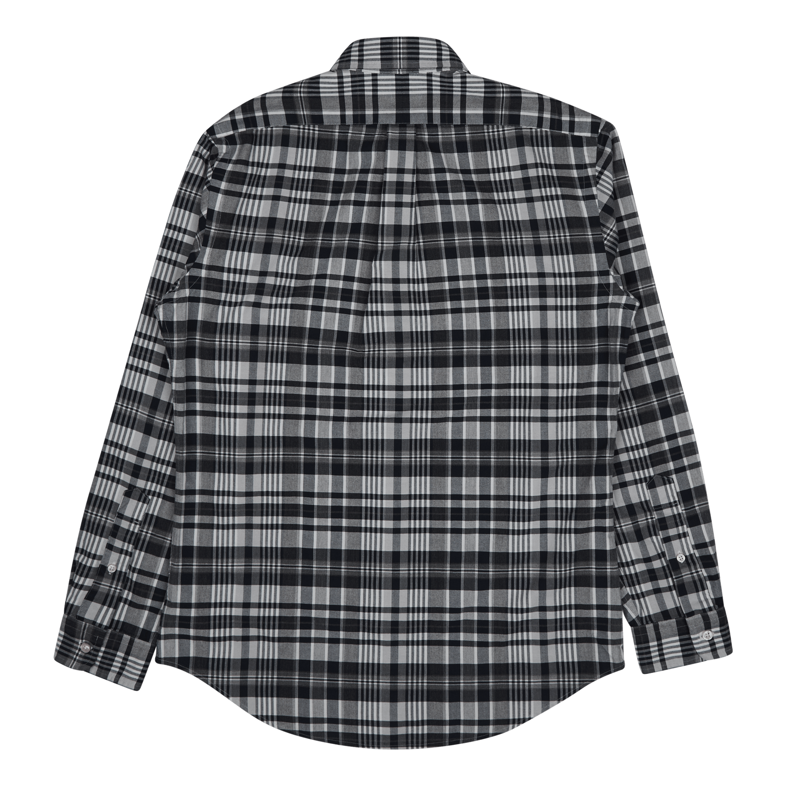 Custom Fit Plaid Oxford Shirt Grey Heather / Navy Multi