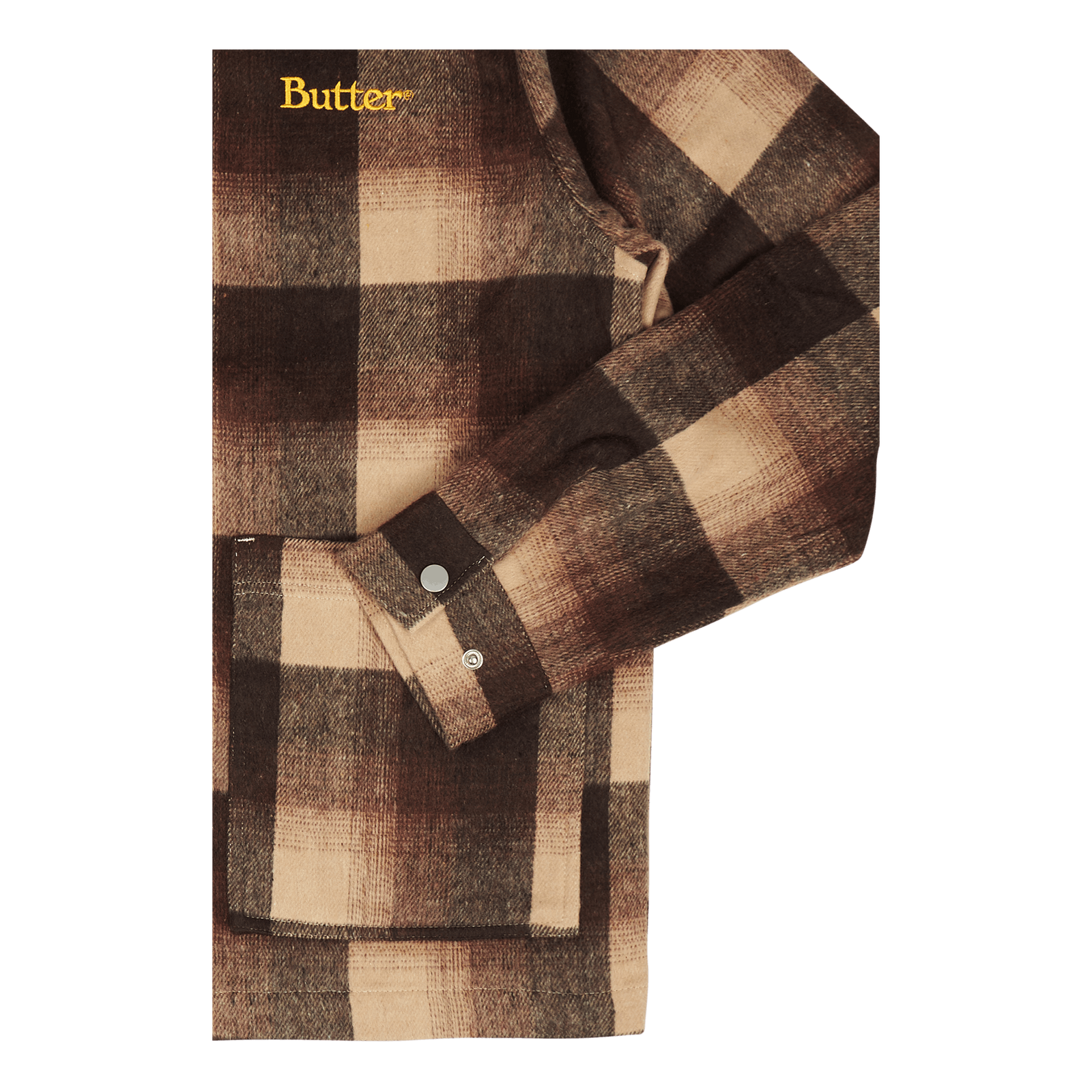 Plaid Zip Thru Overshirt Brown