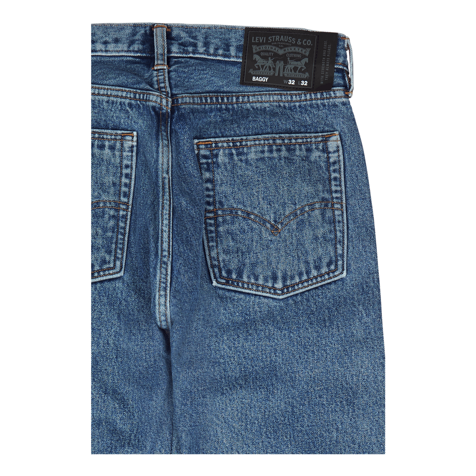 Skate Baggy 5 Pocket New Med Indigo - Flat Finish