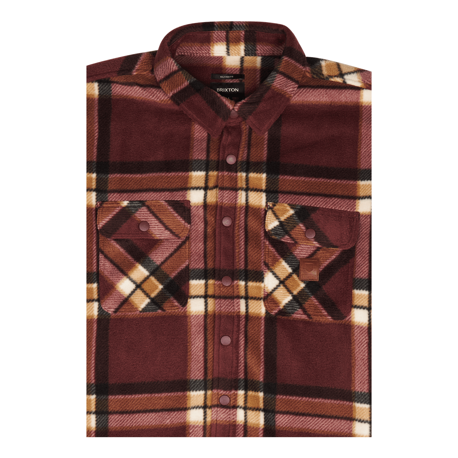 Bowery L/s Arctic Stretch Flee Mahogany Plaid