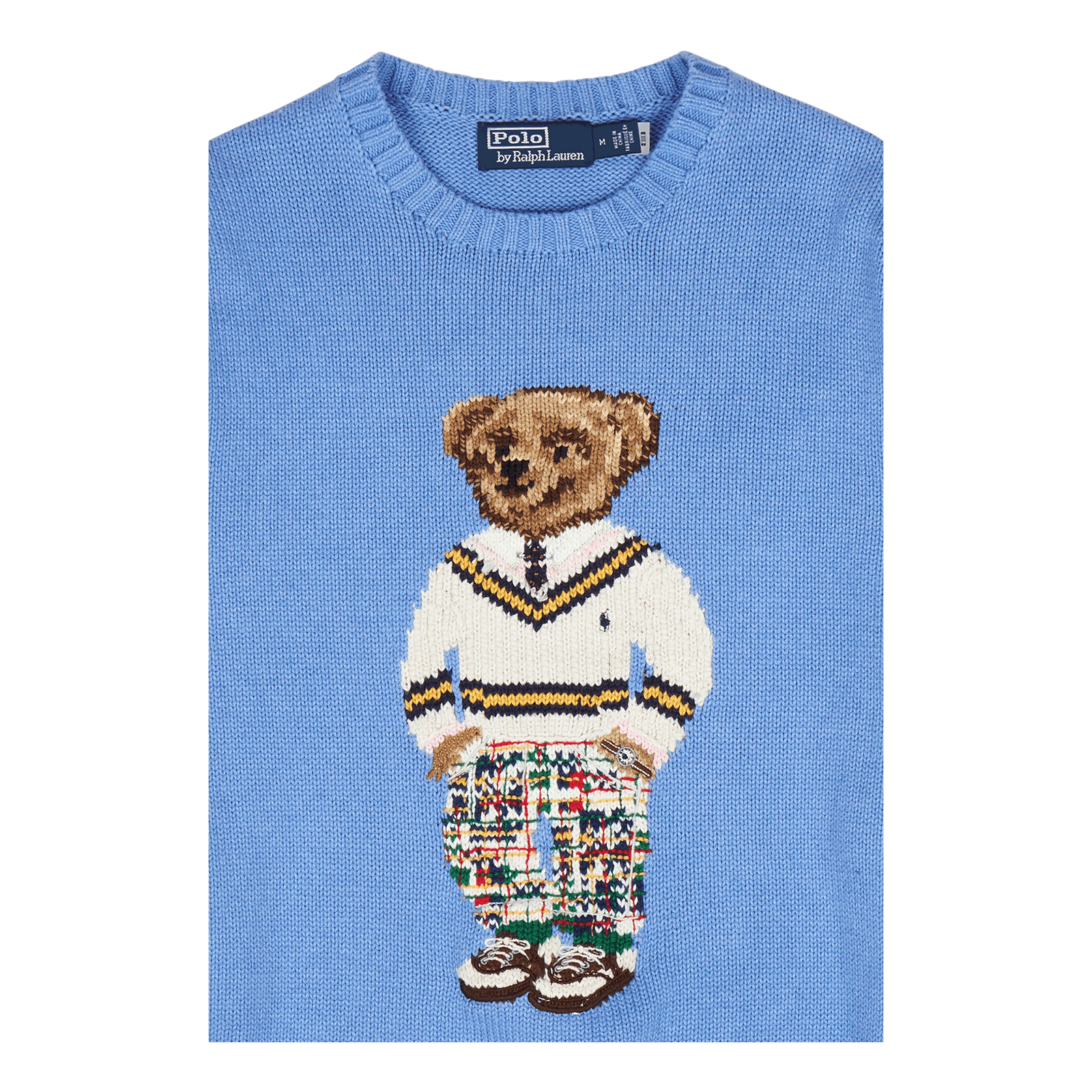 Polo Bear Cotton Sweater Soft Royal