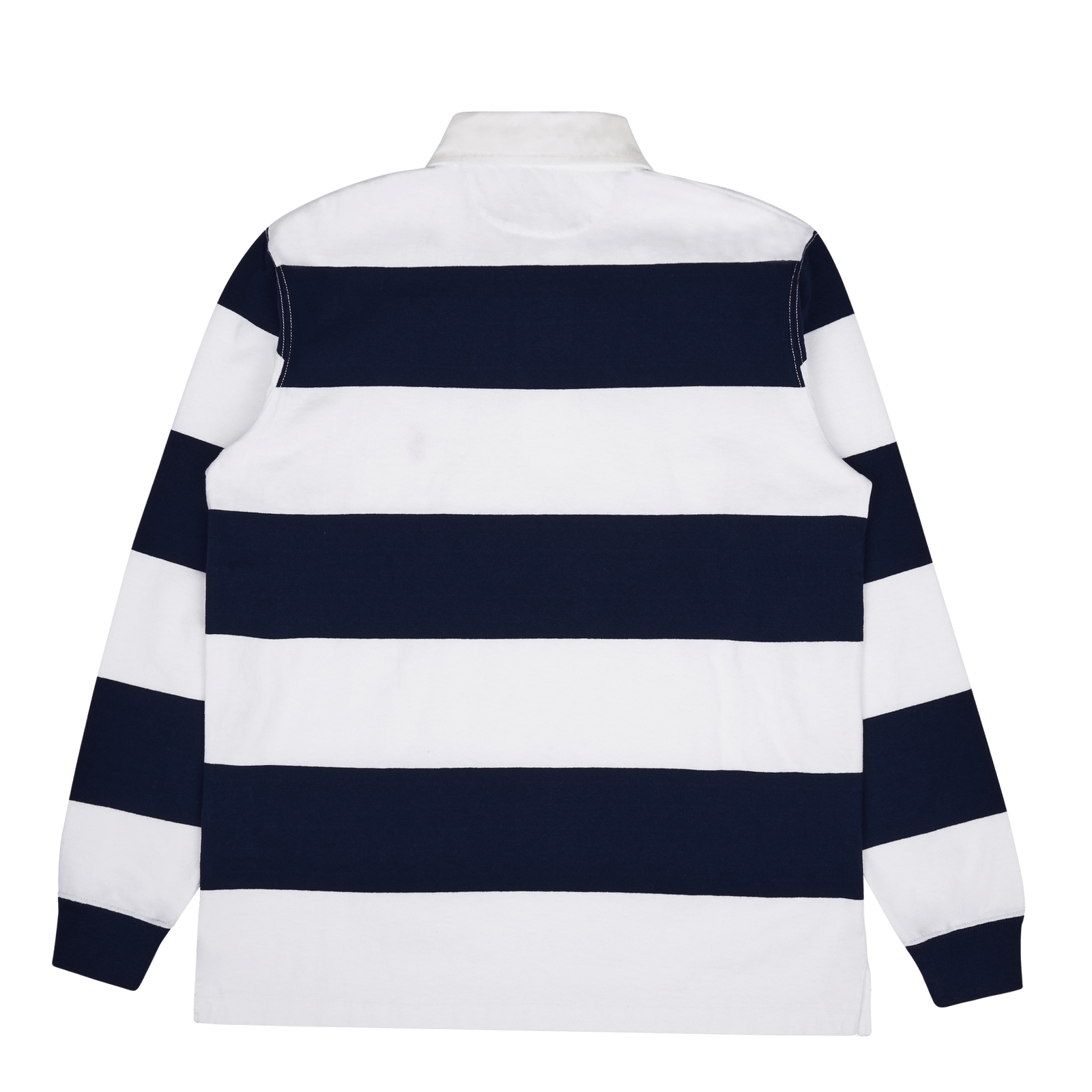 Classic Fit Striped Jersey Rugby Shirt Newport Navy/White