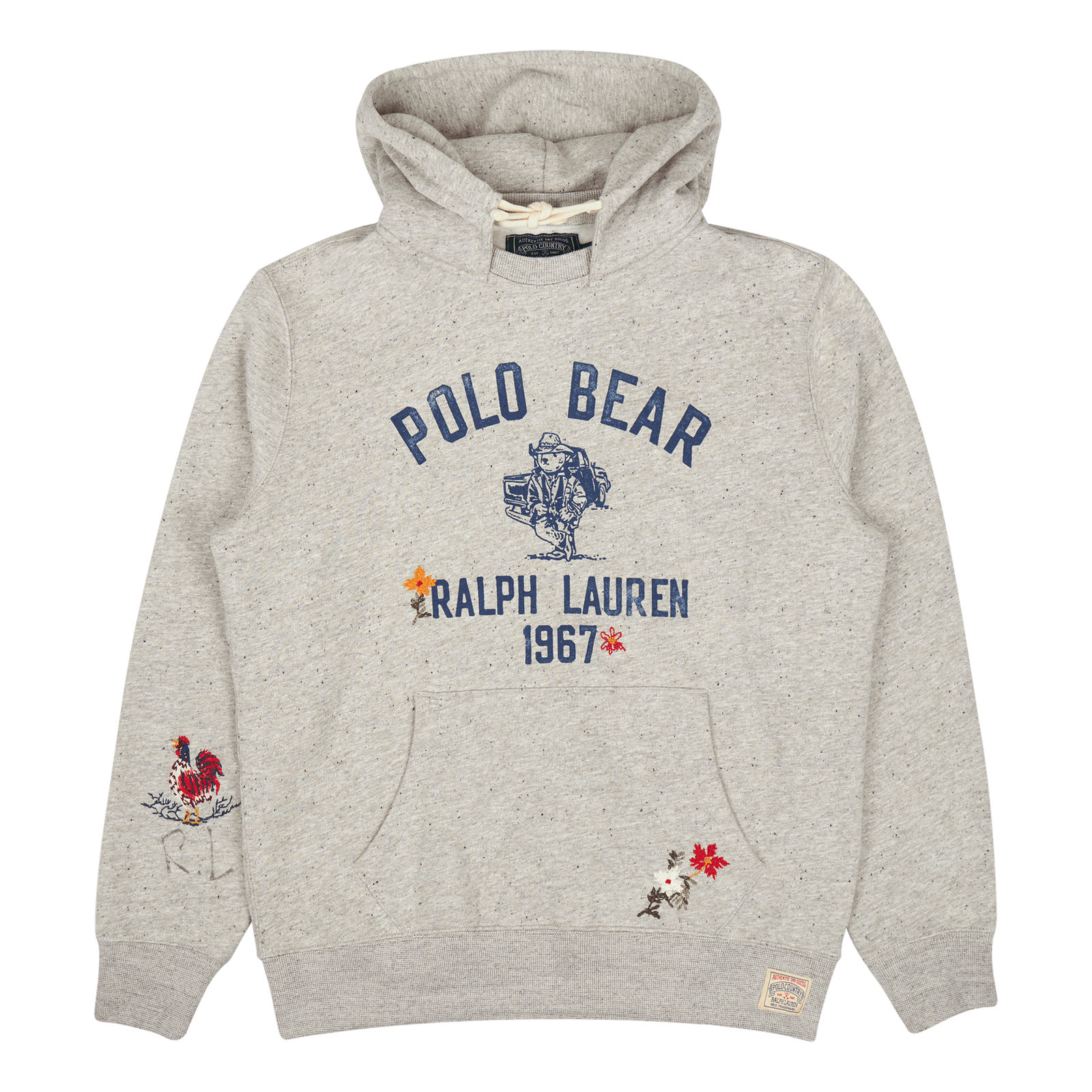 Polo Bear Fleece Hooded Sweatshirt Brooklyn Htr/Dark Vintage Htr