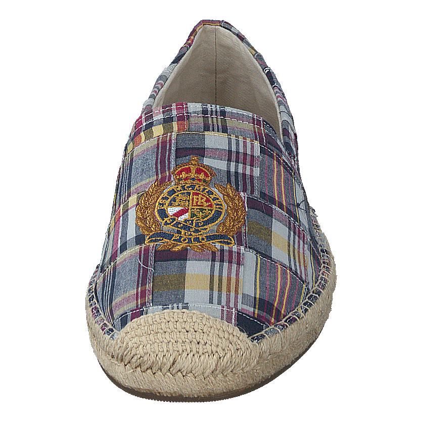 Cevio Crest Madras Espadrille Blue Multi