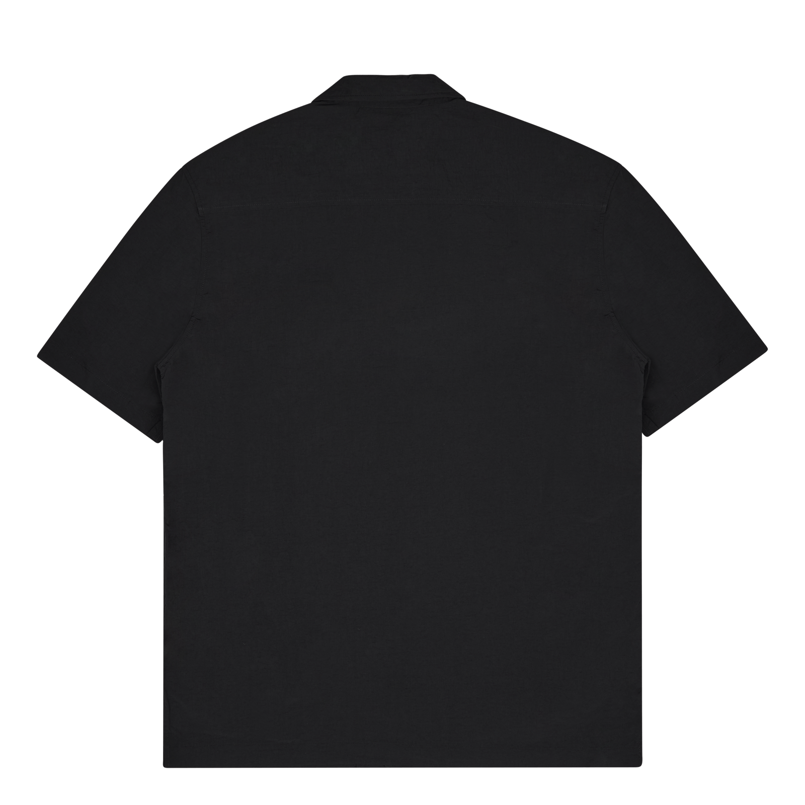 Nylon Summer Shirt Short Sleev Black