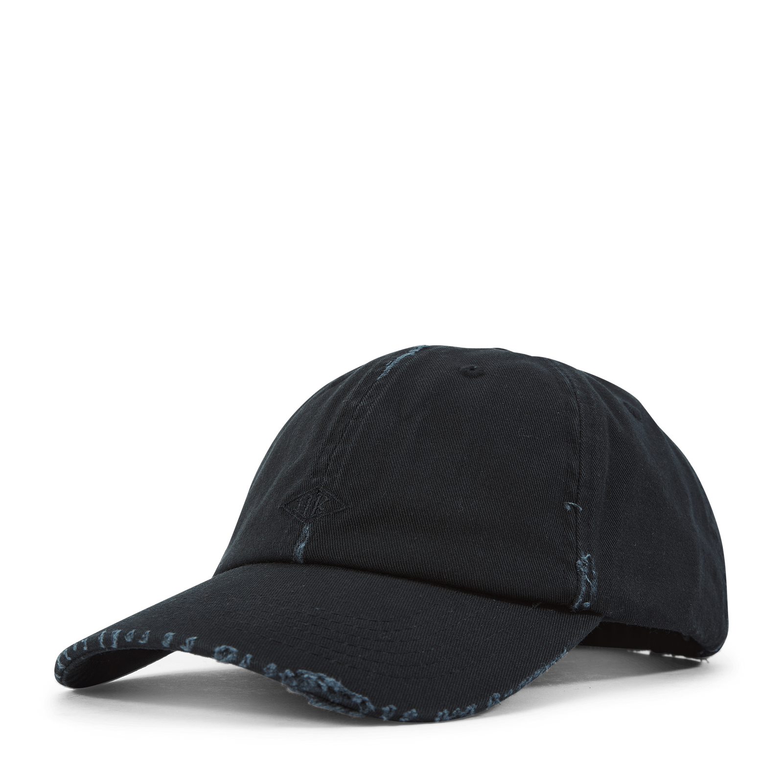 Distressed Diamond Logo Cap Black