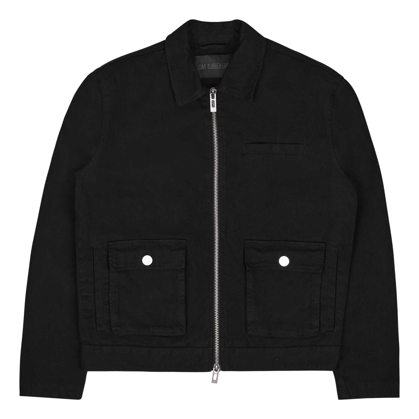 Cotton Boxy Cargo Jacket Black