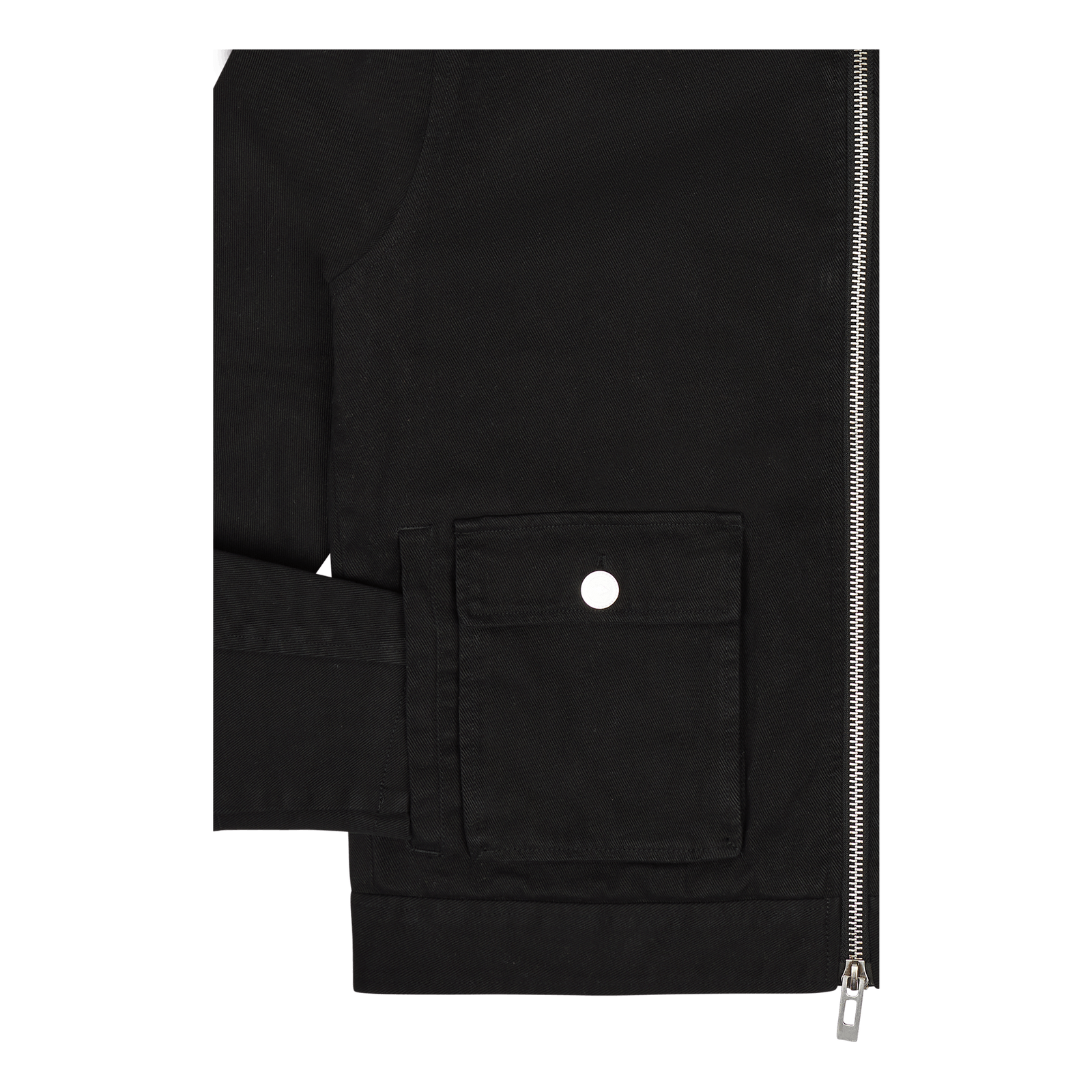 Cotton Boxy Cargo Jacket Black