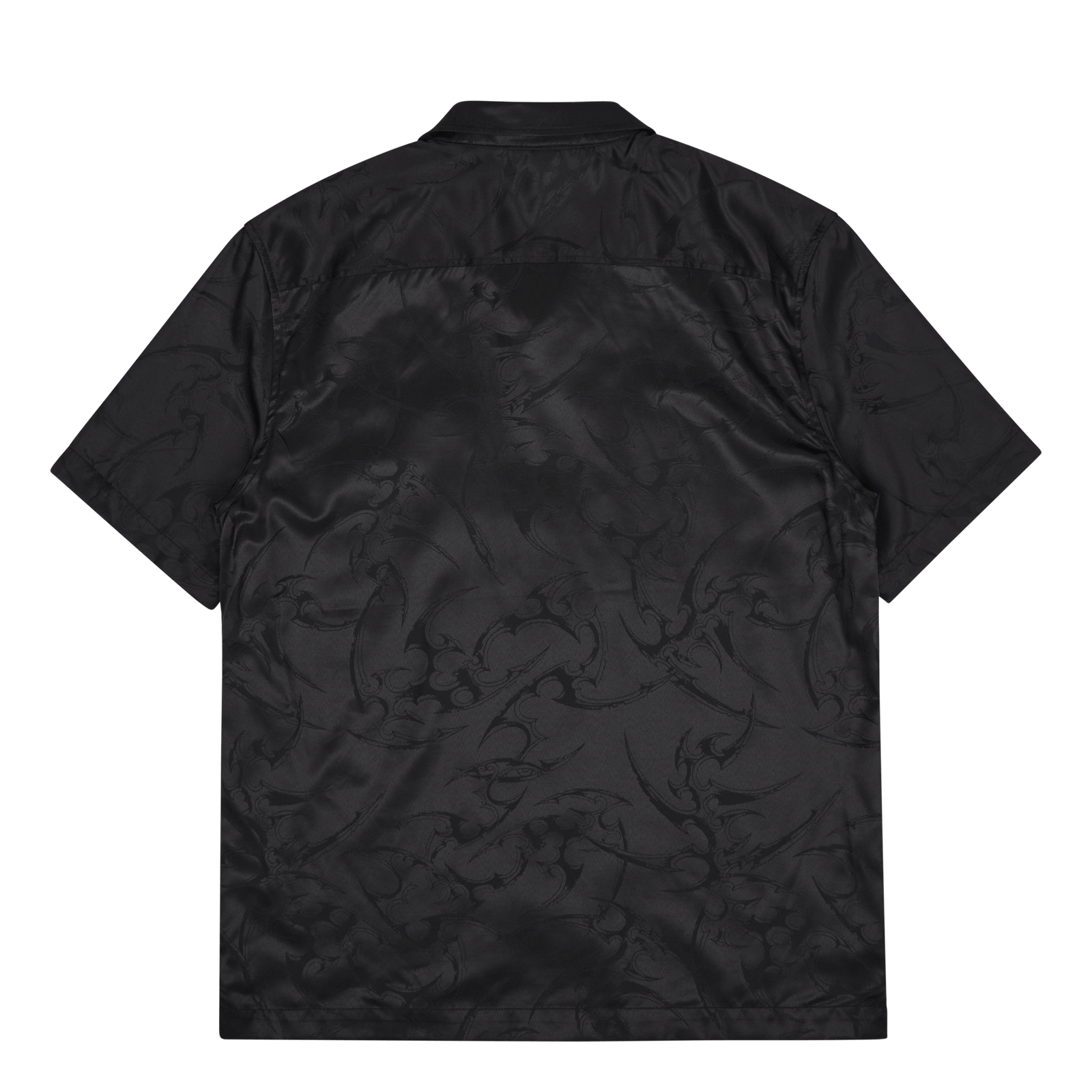 Jacquard Summer Shirt Short Sl Black