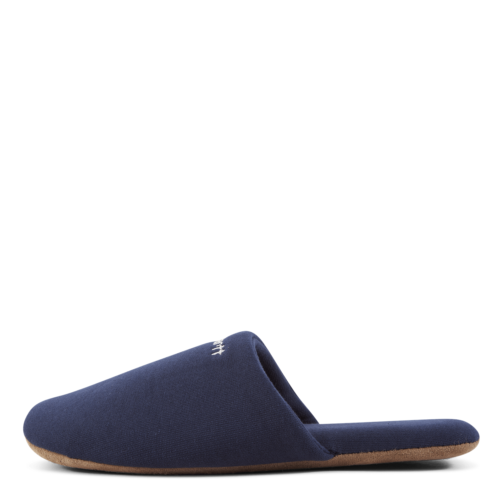 Script Embroidery Slippers Enzian / White