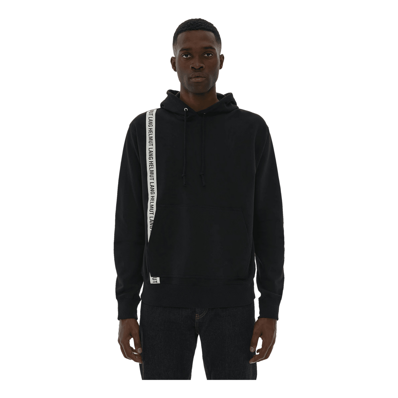 Stripe Hoodie.bold T Black