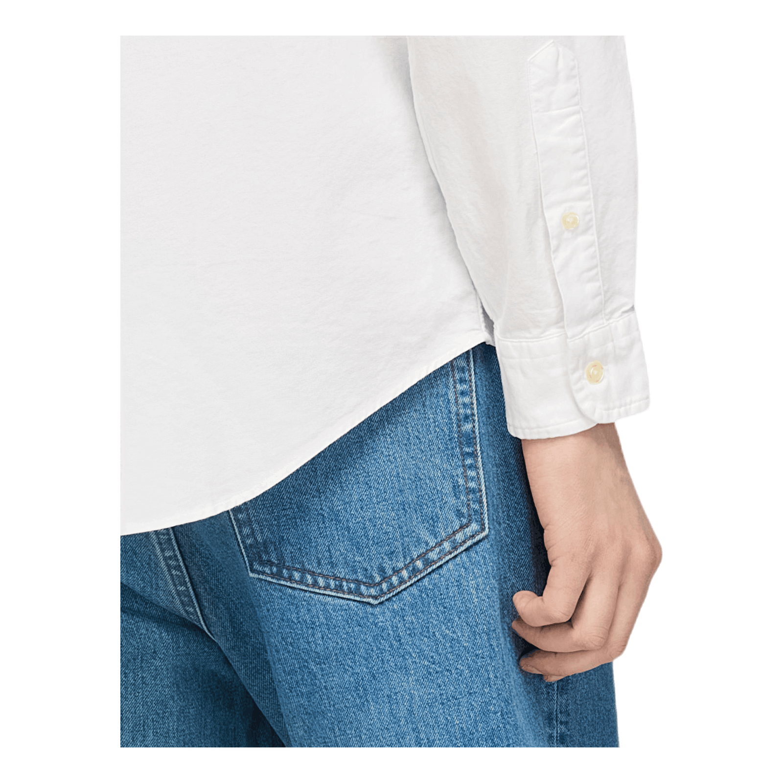 Custom Fit Oxford Shirt White