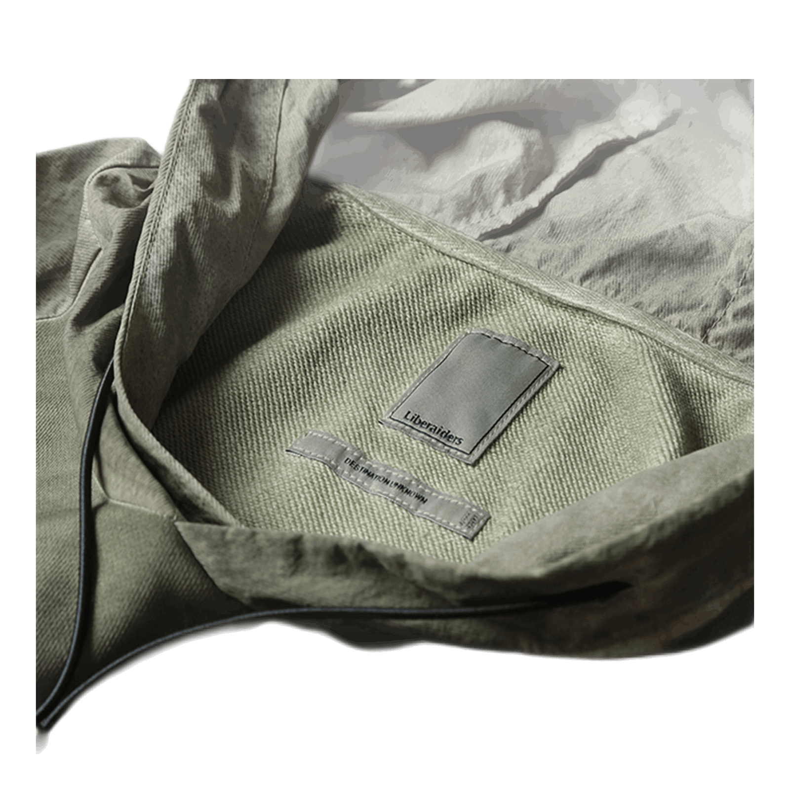 Overdyed Nylon Sleeves Hoodie Green