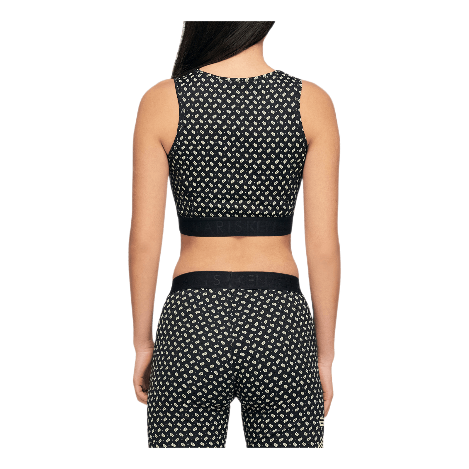 Kenzo Logo Ikat Bra Black