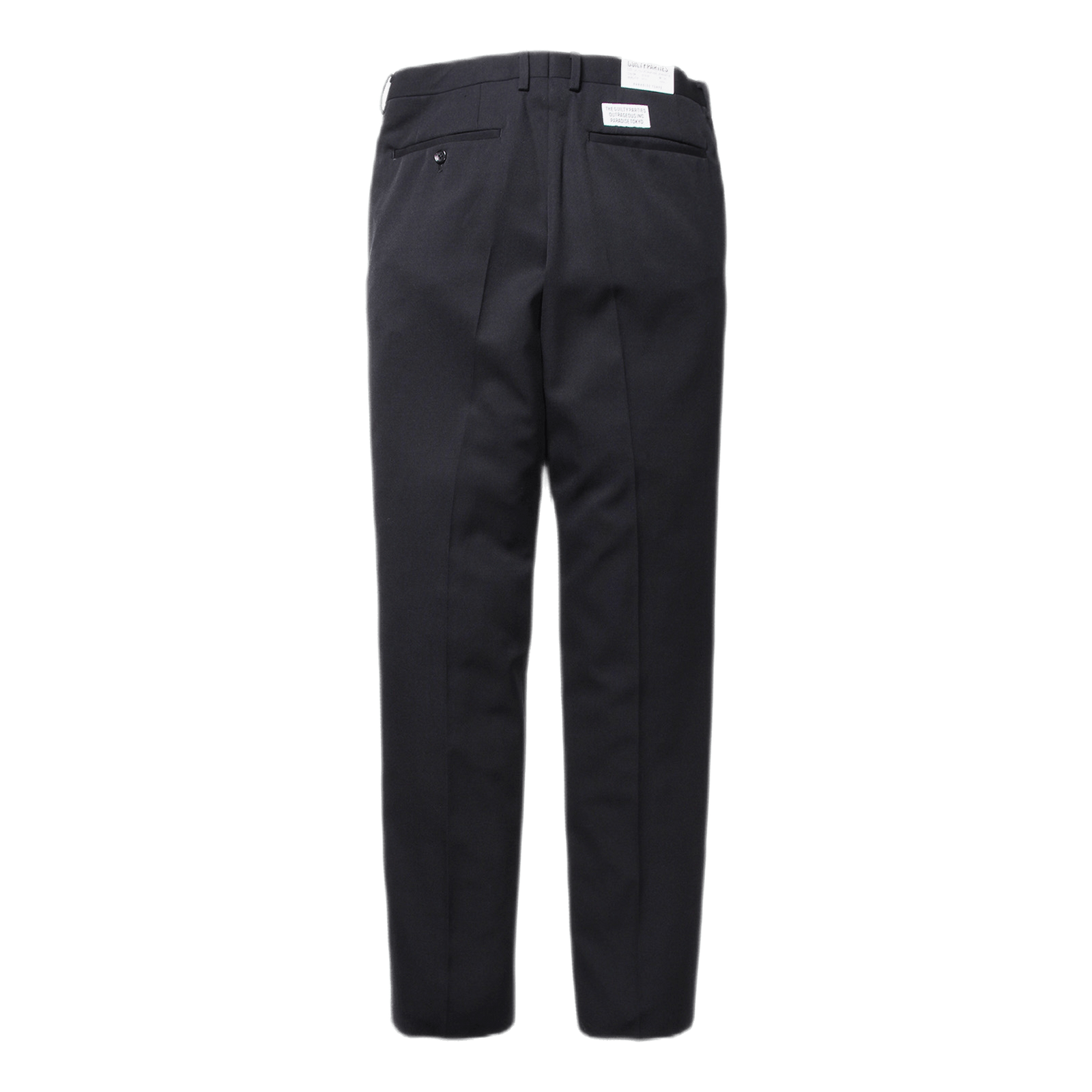 Regular Fit Wool Trousers Black