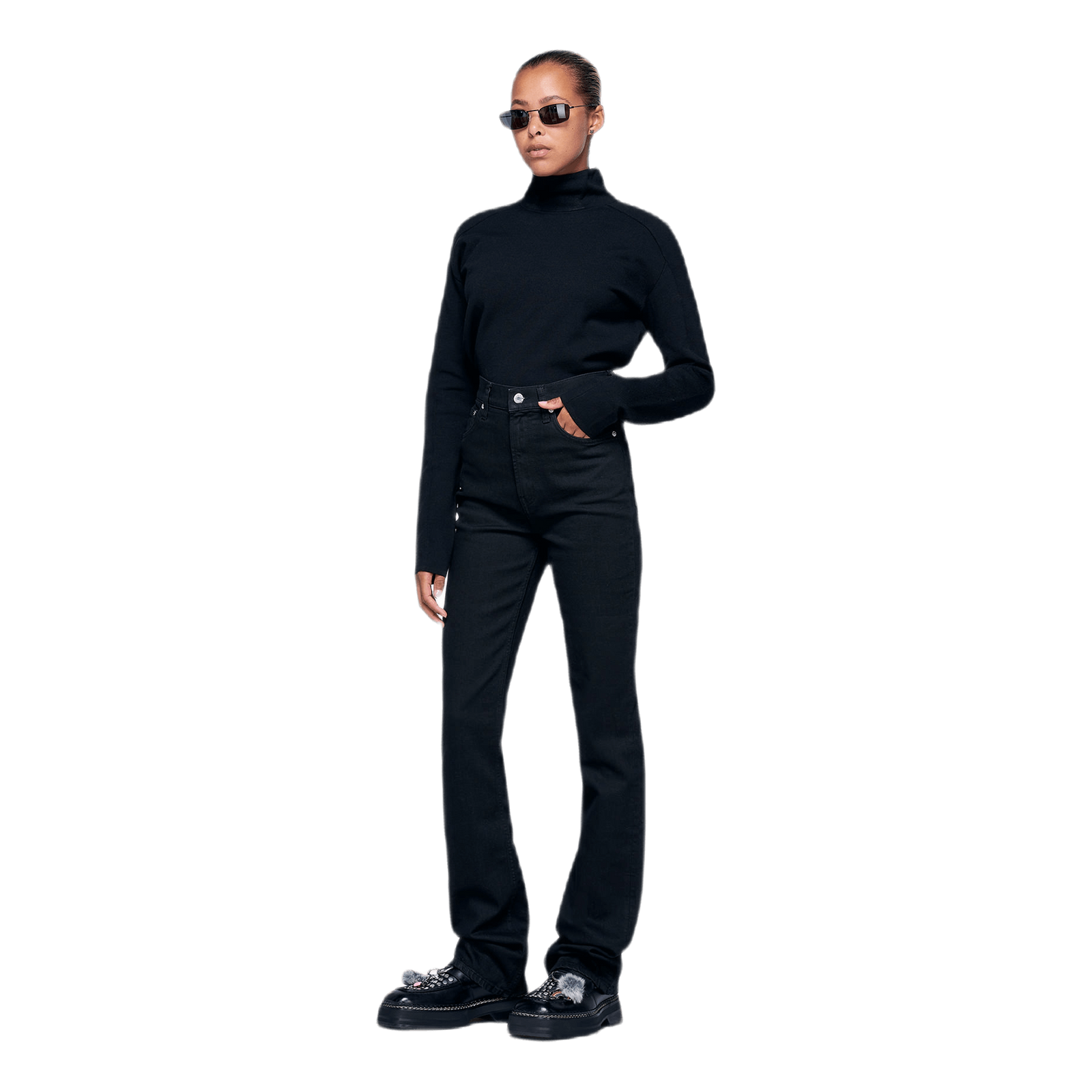 Femme Hi Bootcut Black
