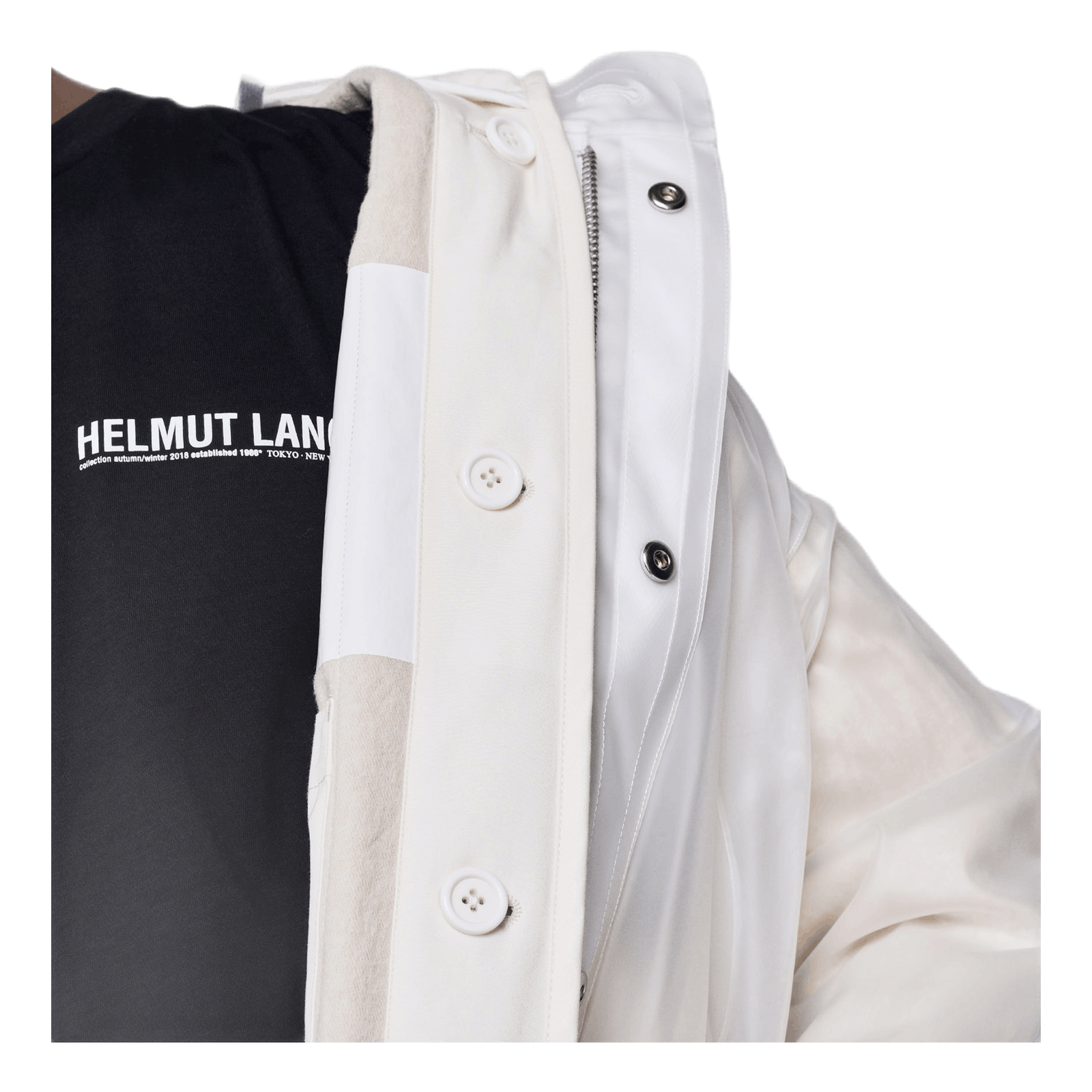 Transparent Fishtail Parka White