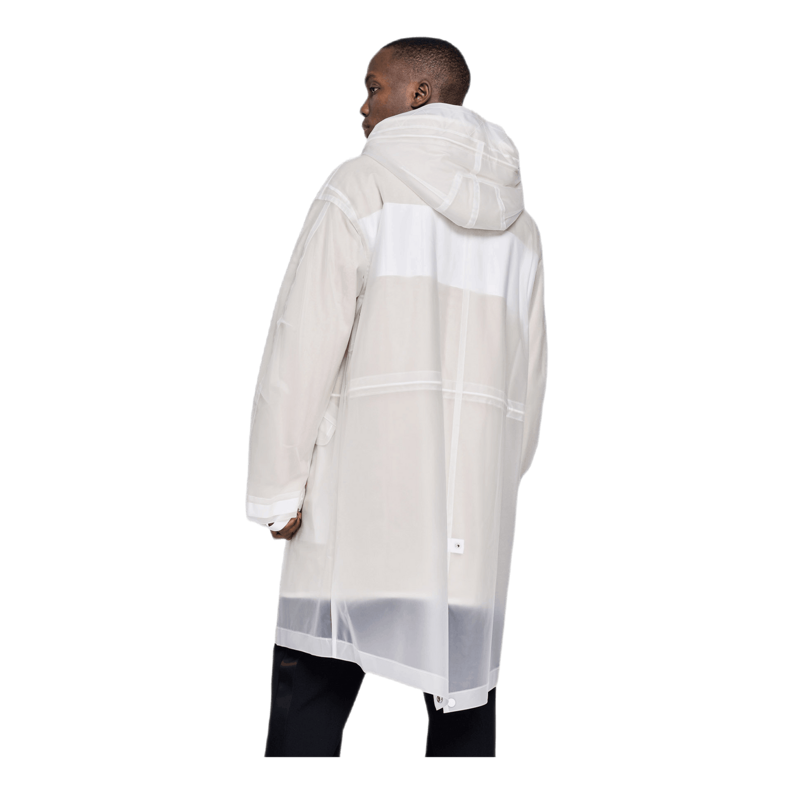 Transparent Fishtail Parka White