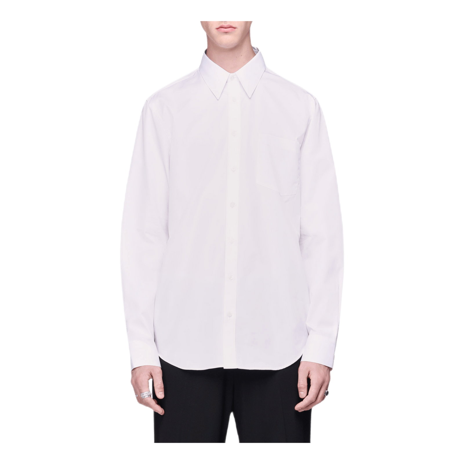 Patched Shirt White