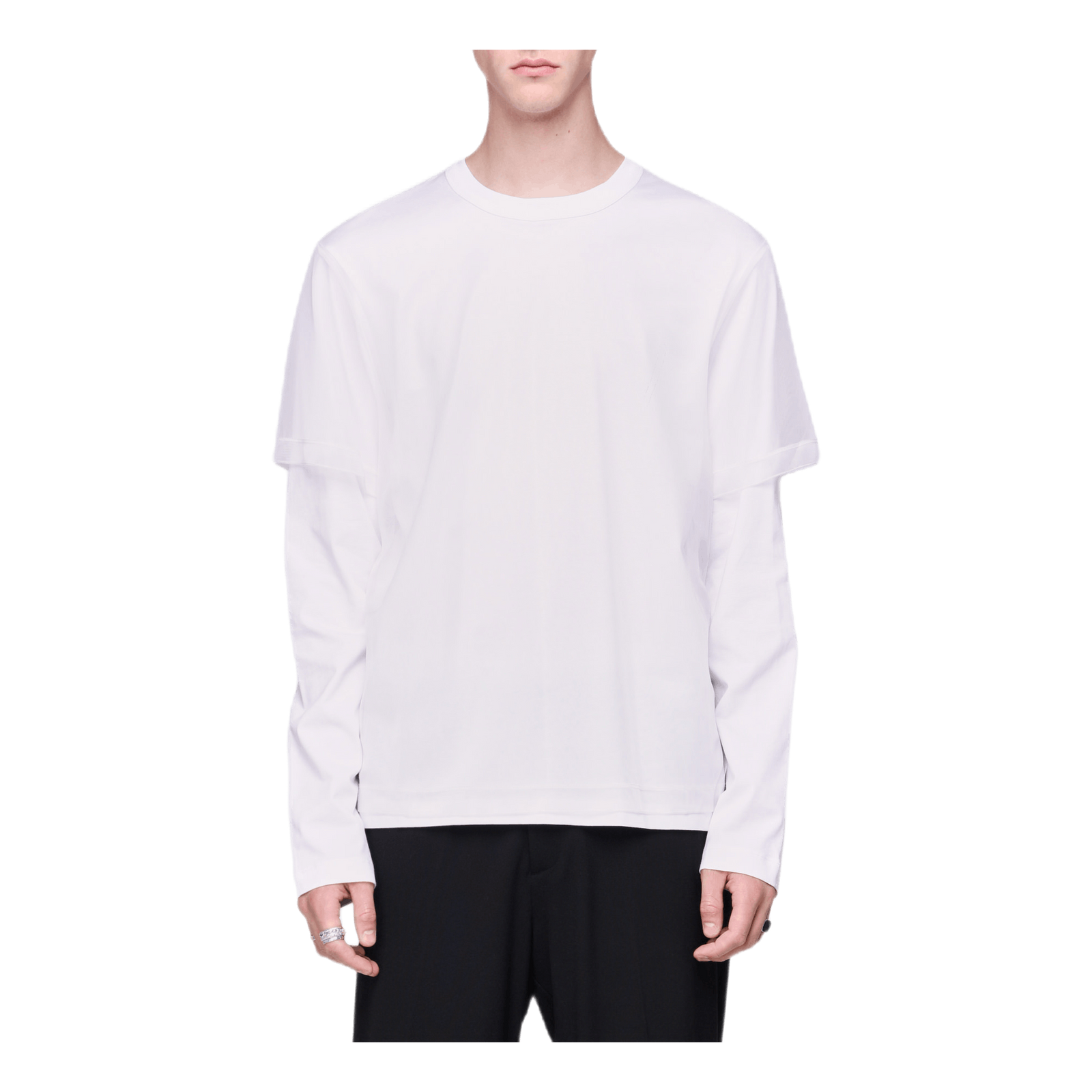 Double Long Sleeve Tee White
