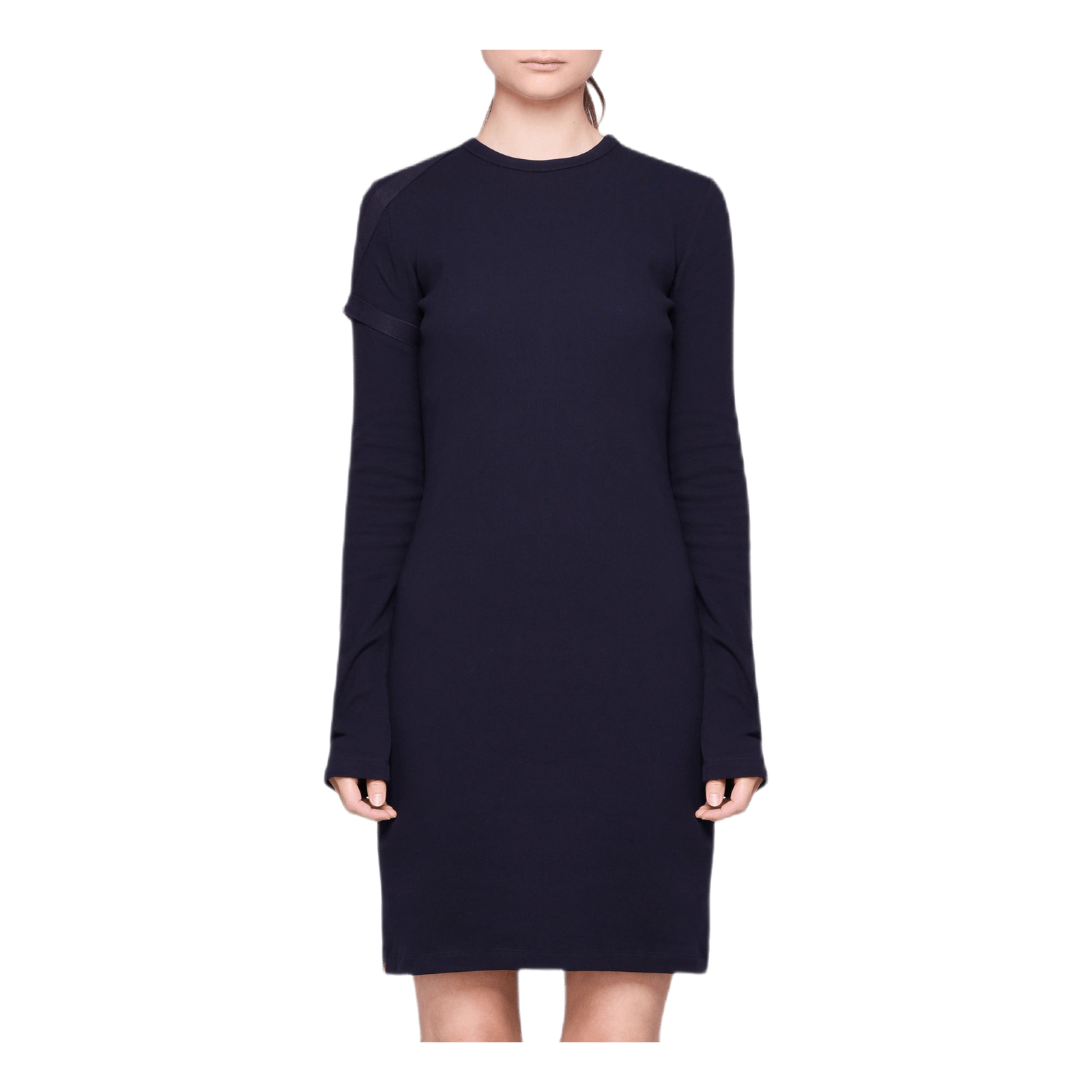 Long Sleeve Harness Dress Blue