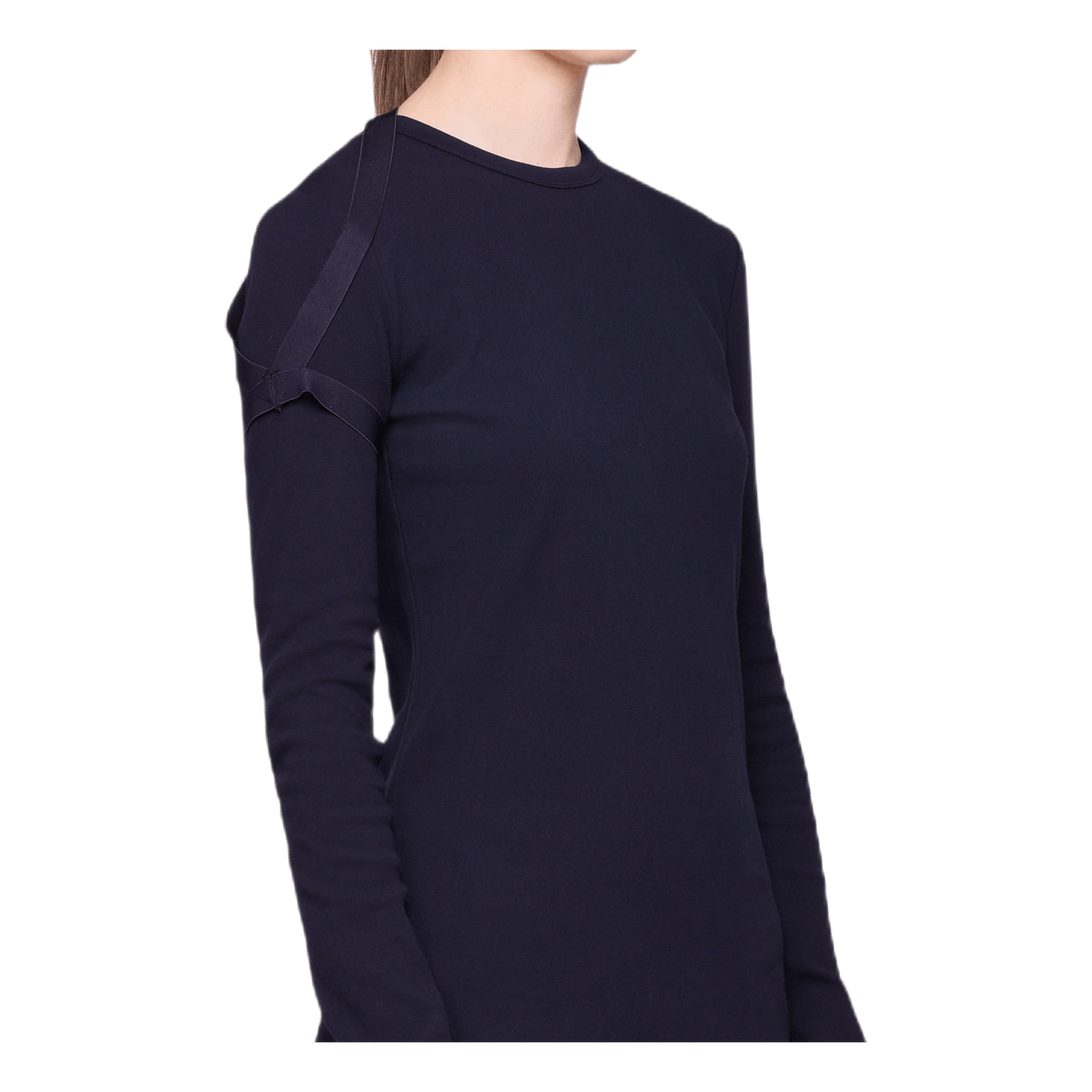 Long Sleeve Harness Dress Blue