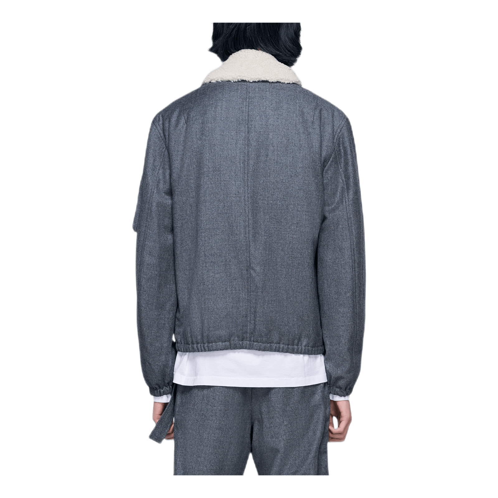 Padded Flannel Bomber Gray