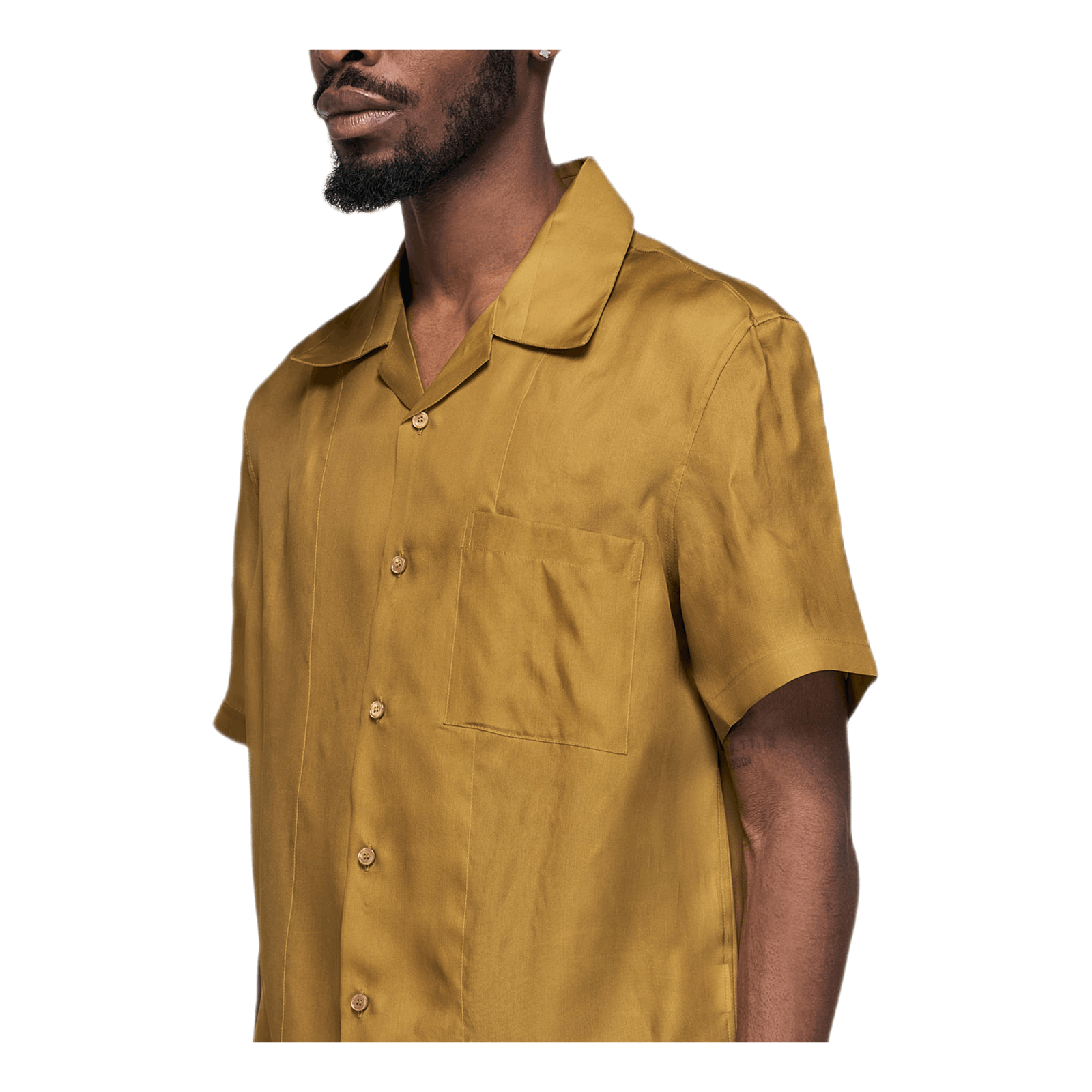 Satin Organza Shirt Khaki