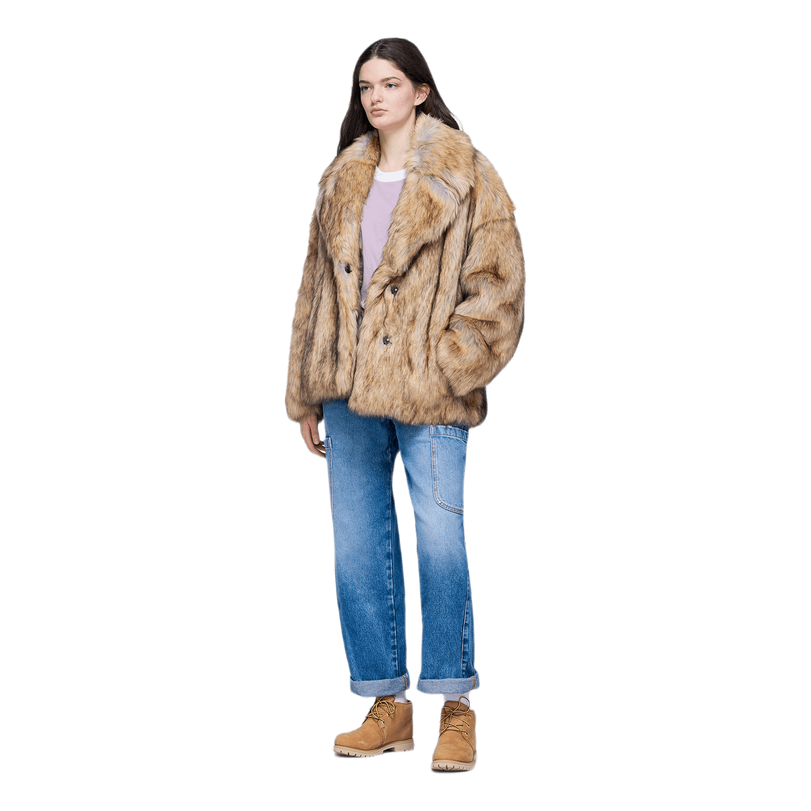 Boxy Oversized Drop Shoulder Brown