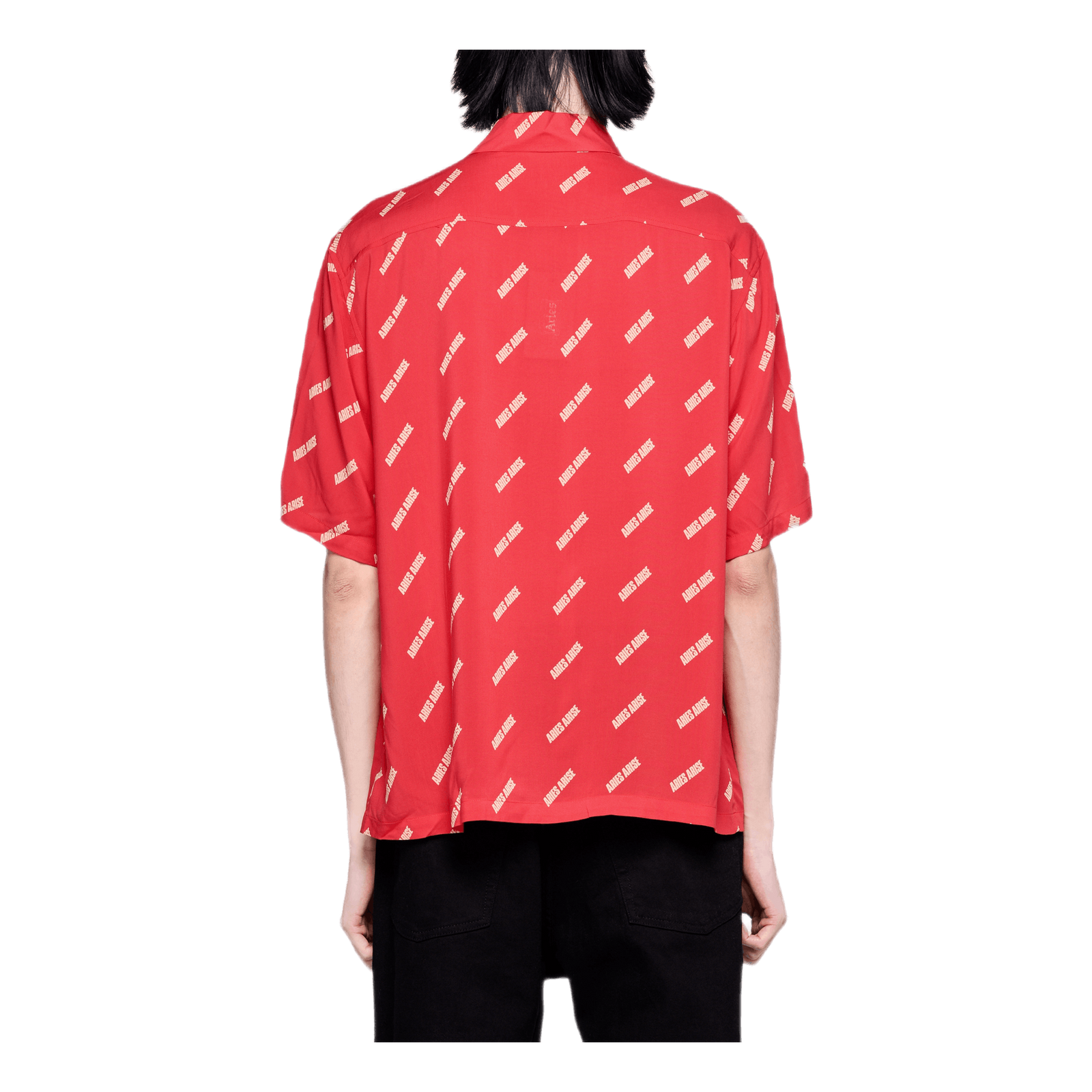 Logo Print Bowling Shirt Red