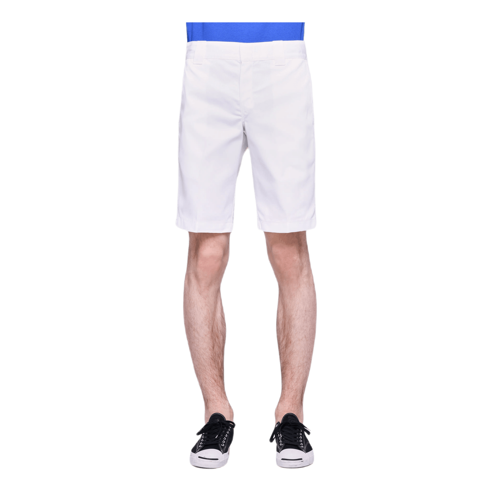 11´ Slim Straight Work Shorts White
