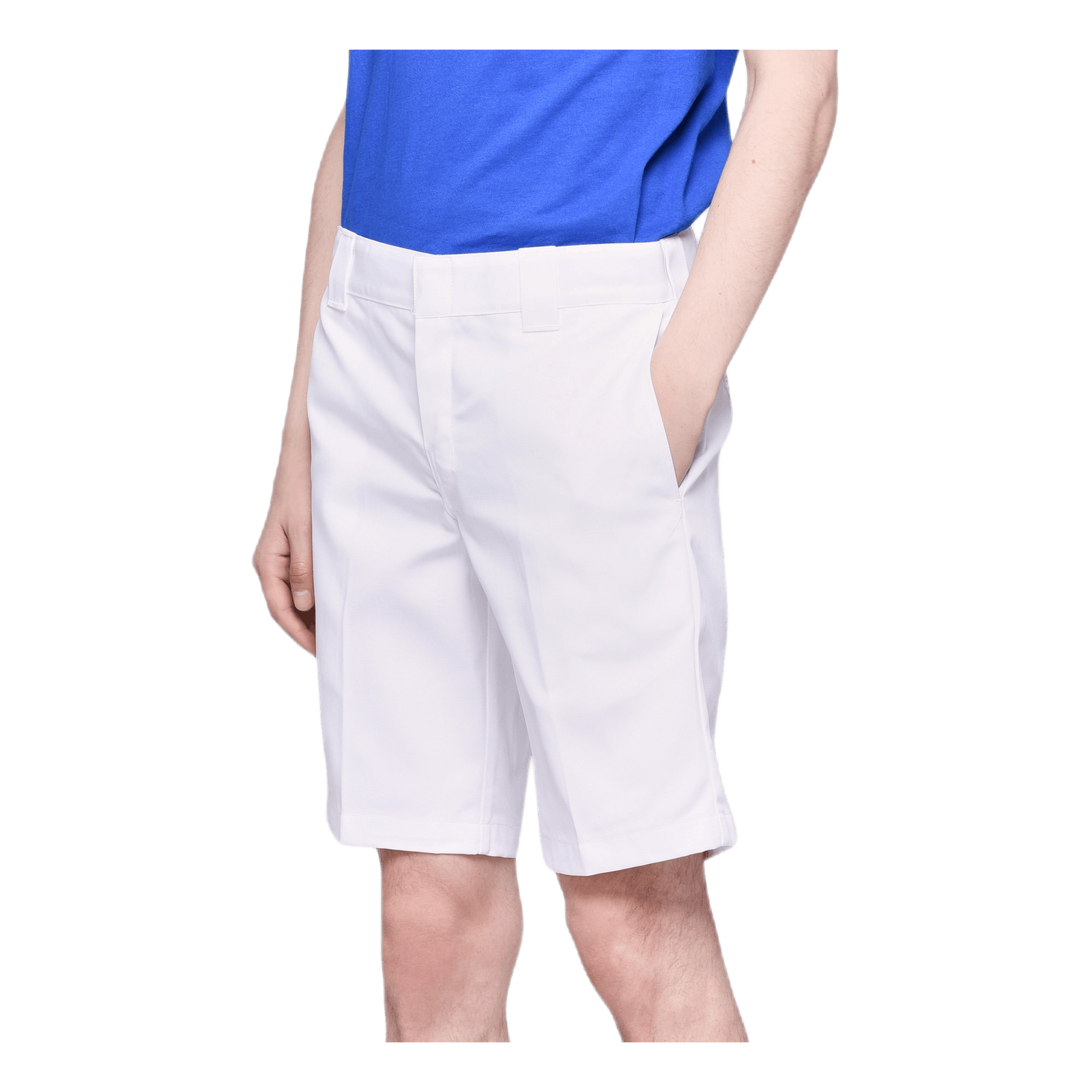 11´ Slim Straight Work Shorts White
