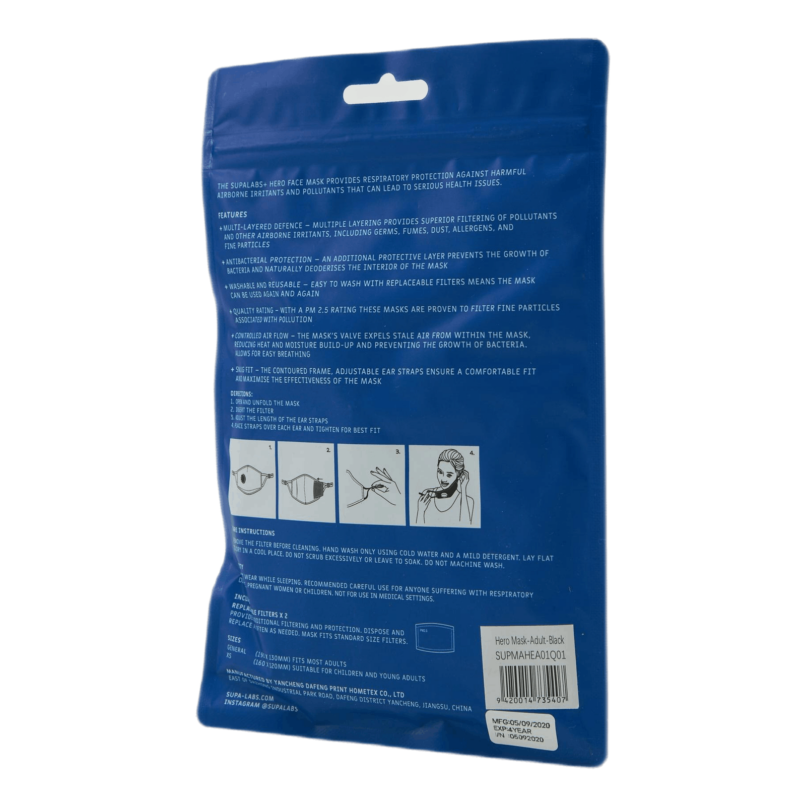 Li Adult Hero Mask Black Black