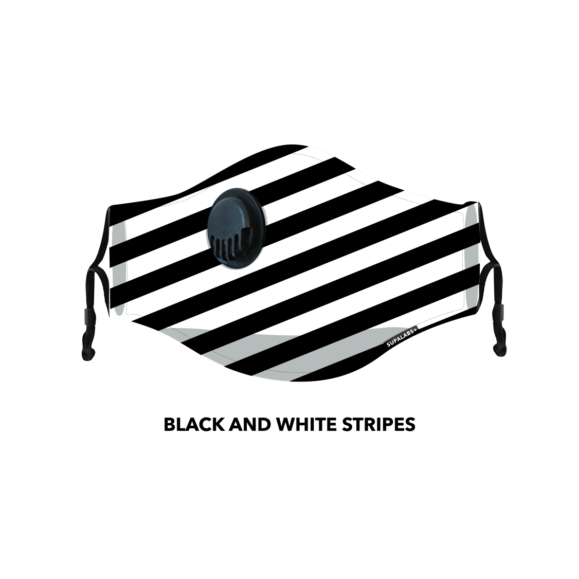 Li Adult Hero Mask Blk/wht Str Black-white Stripe