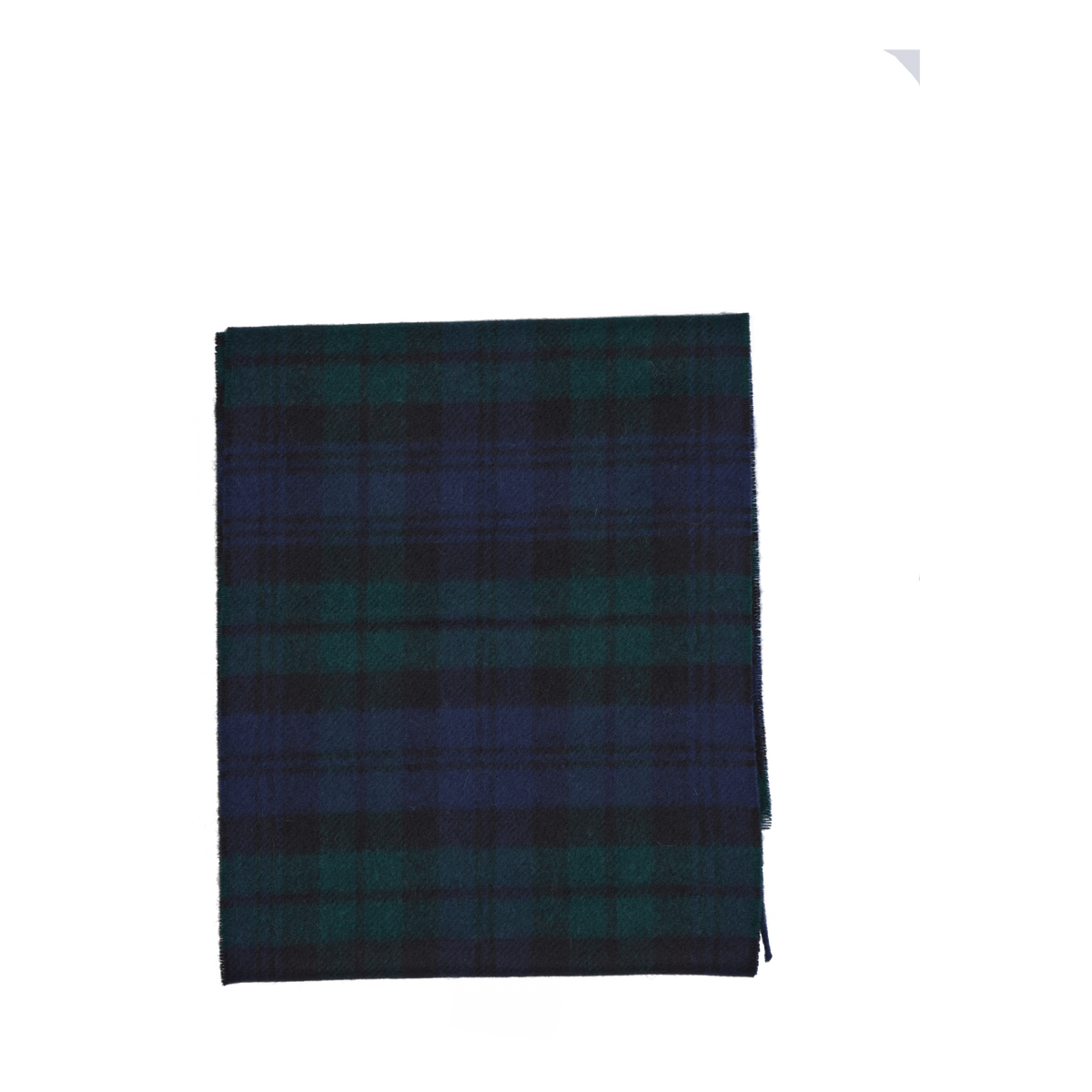 Moon Checked Lambswool Scarf Black Watch Check