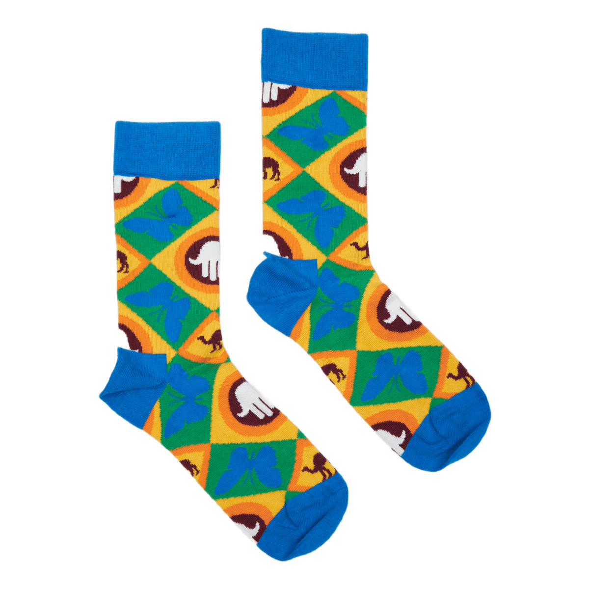 Hamsa Mosaic Sock White